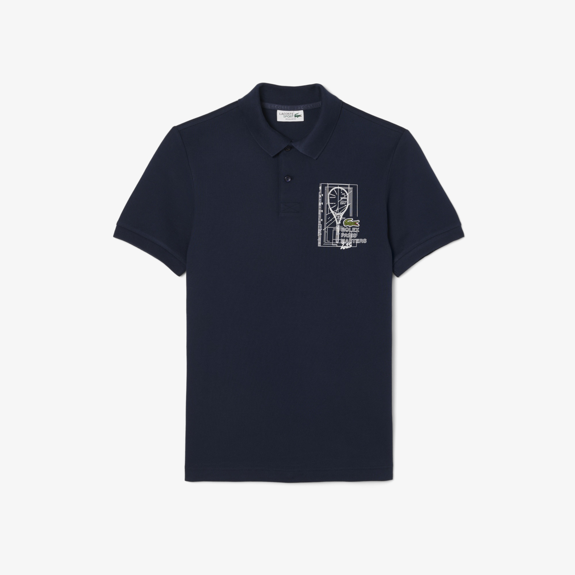 Rolex Paris Masters Erkek Regular Fit Baskılı Lacivert Polo