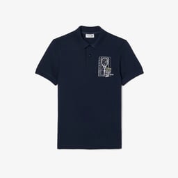 Rolex Paris Masters Erkek Regular Fit Baskılı Lacivert Polo Lacivert