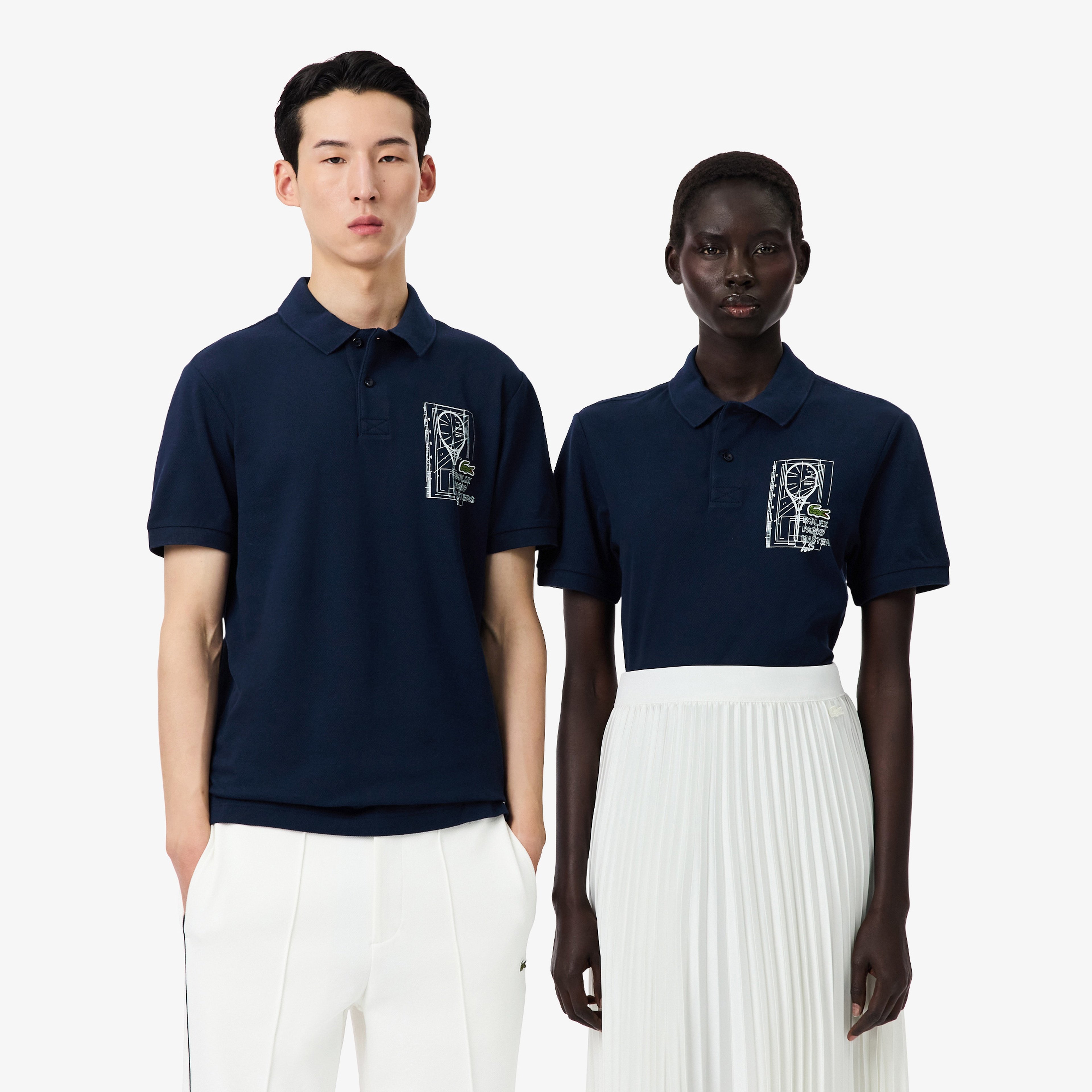 Rolex Paris Masters Erkek Regular Fit Baskılı Lacivert Polo