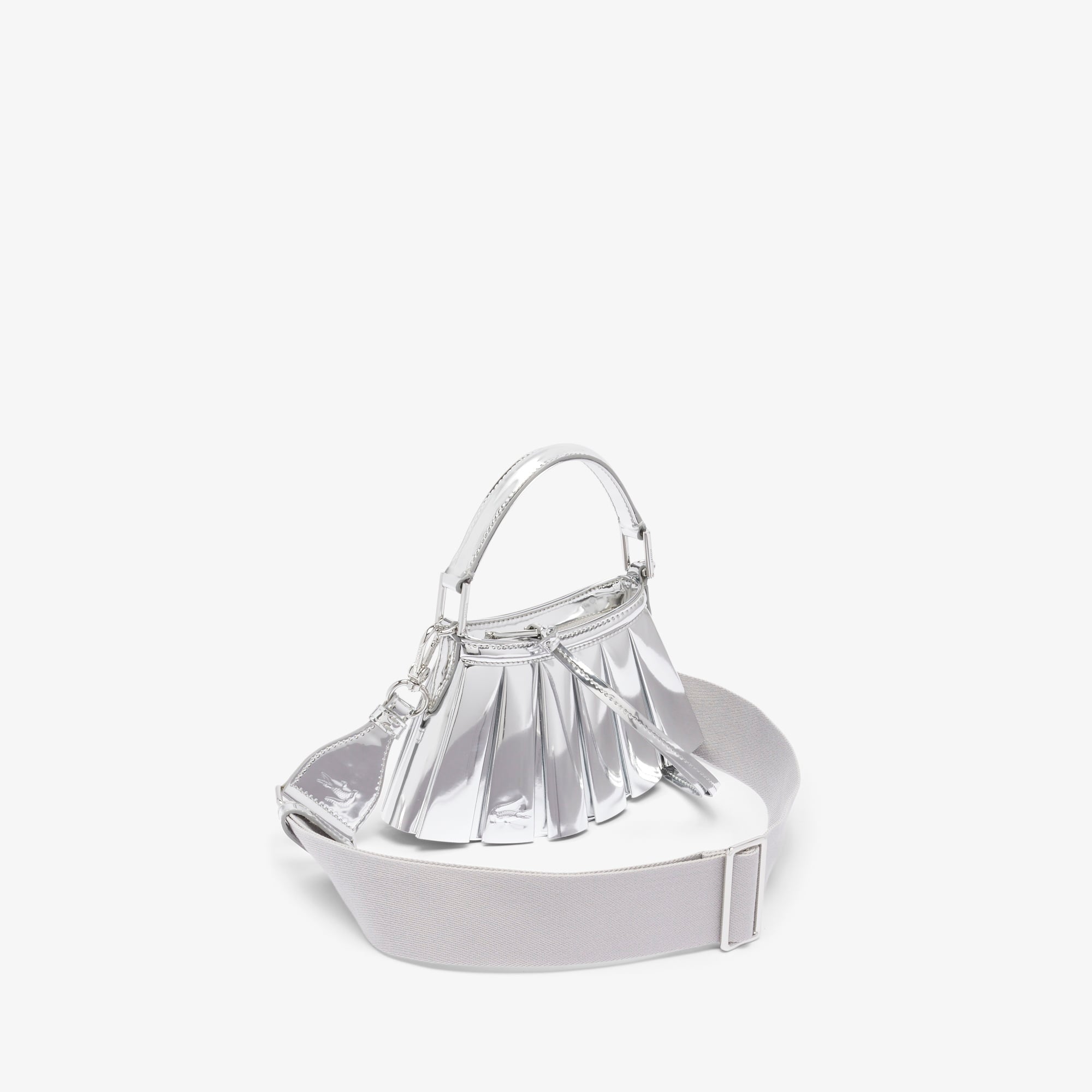 FW25 RUNWAY Mini Lenglen Kadın Gri Omuz Çantası