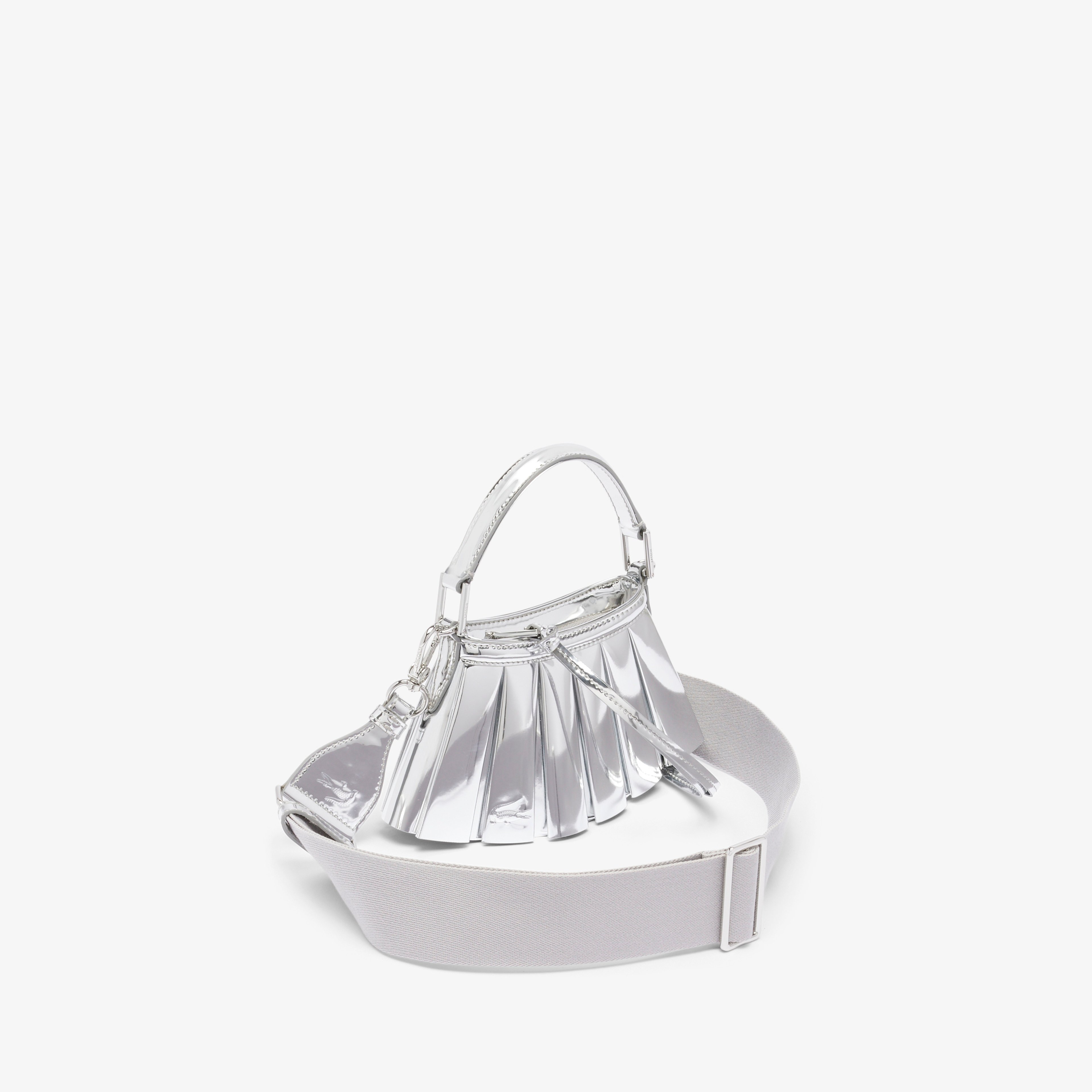 FW25 RUNWAY Mini Lenglen Kadın Gri Omuz Çantası