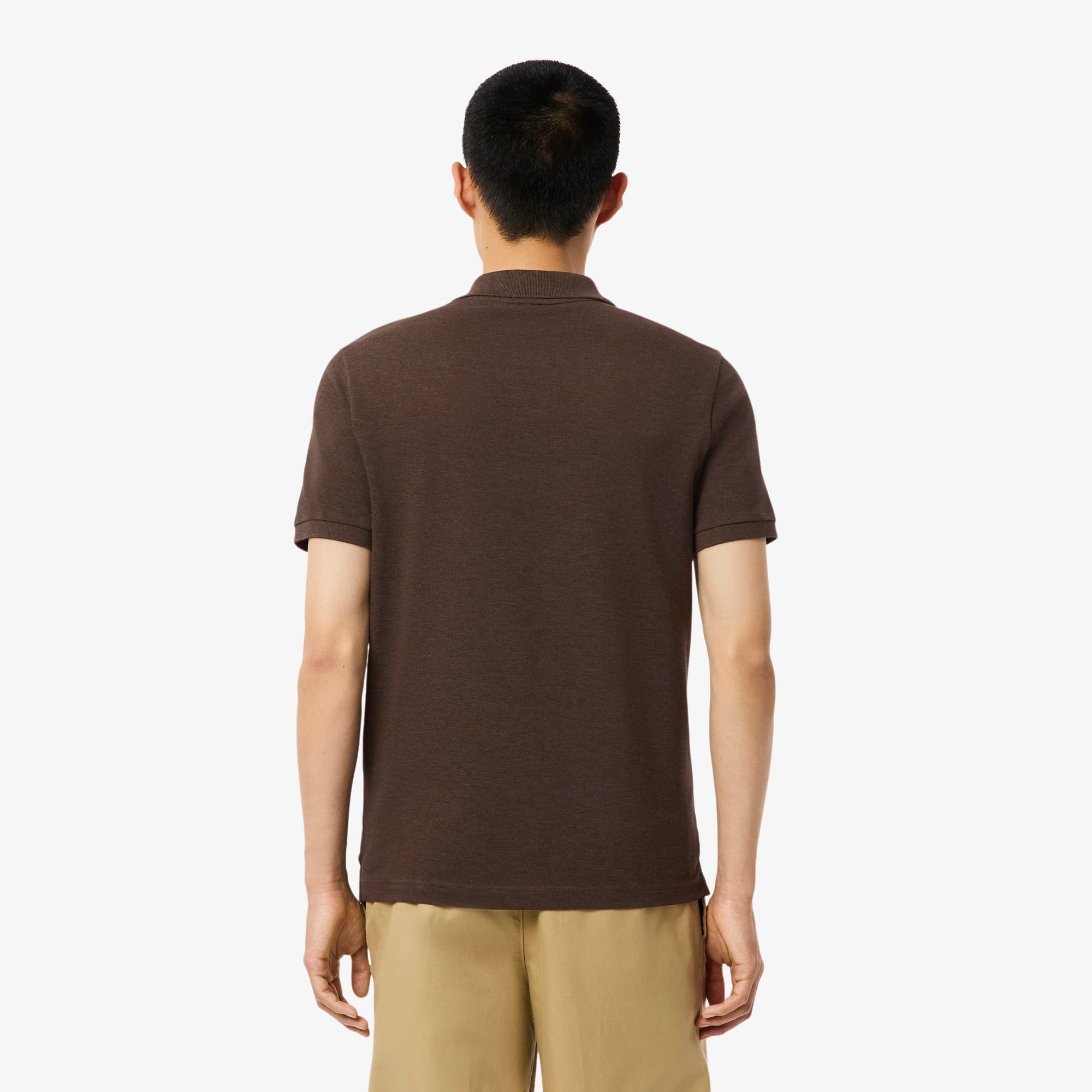 L.12.12 Erkek Slim Fit Kahverengi Polo