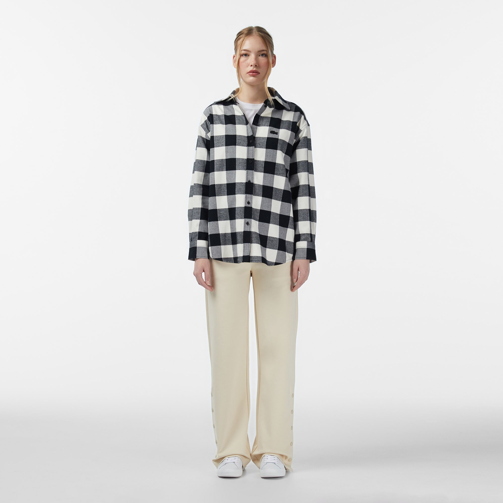 Kadın Straight Fit Krem Eşofman Altı