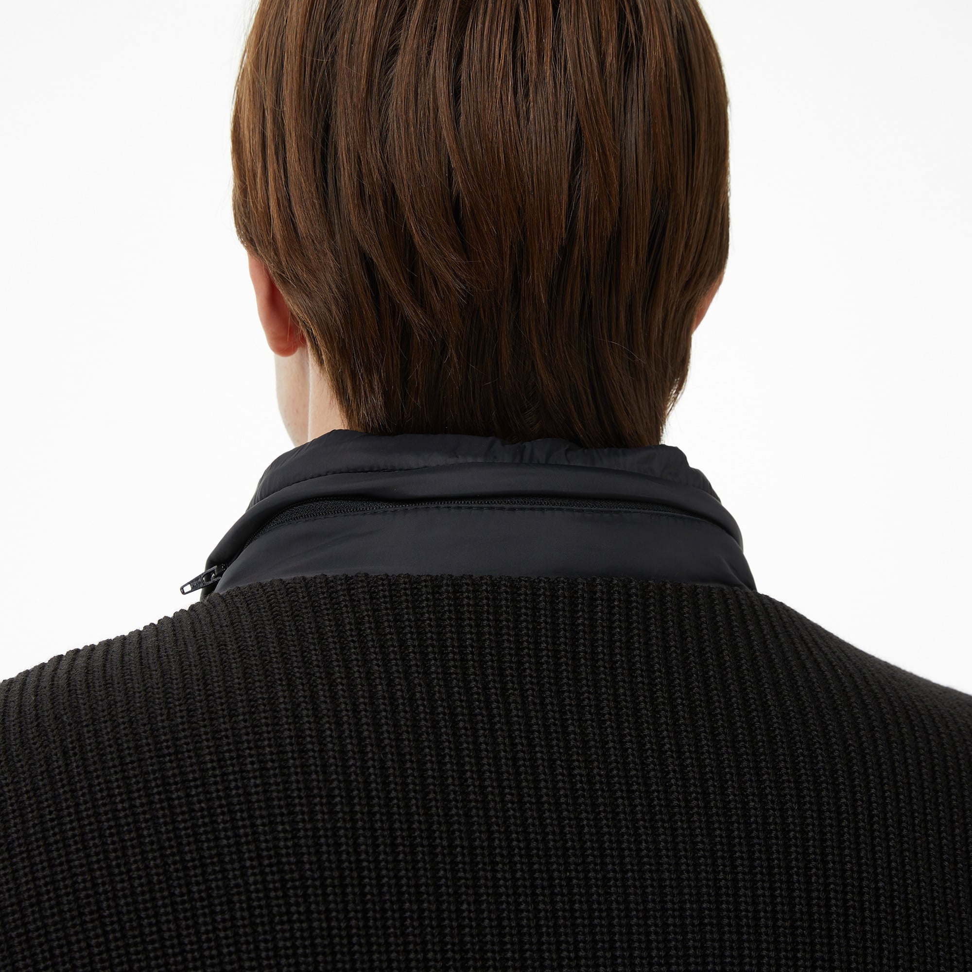 Erkek Regular Fit Kapüşonlu Siyah Mont