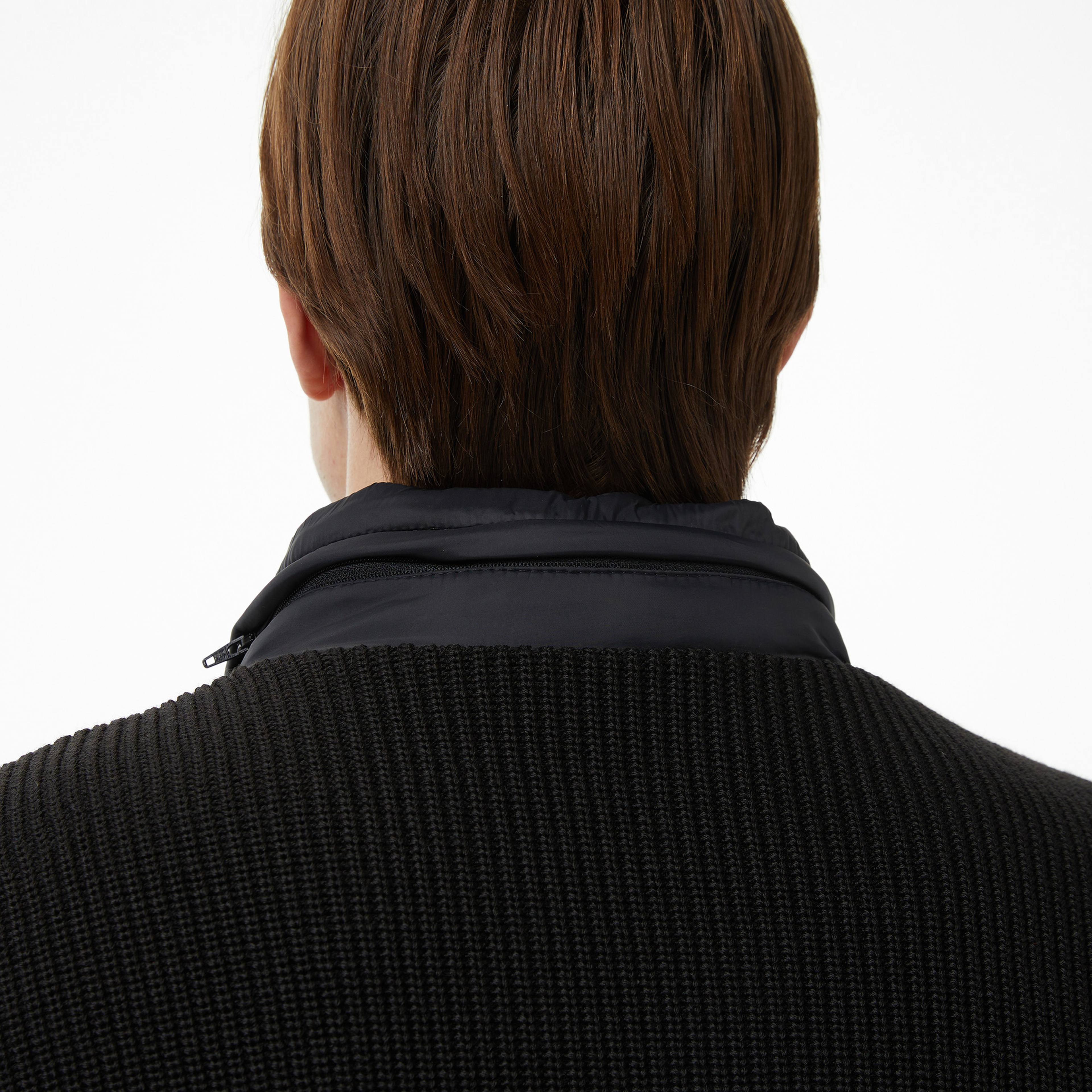 Erkek Regular Fit Kapüşonlu Siyah Mont