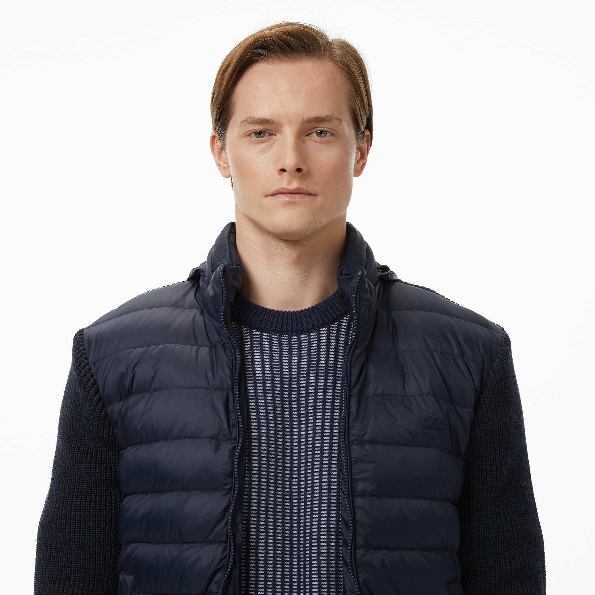 Erkek Regular Fit Kapüşonlu Lacivert Mont