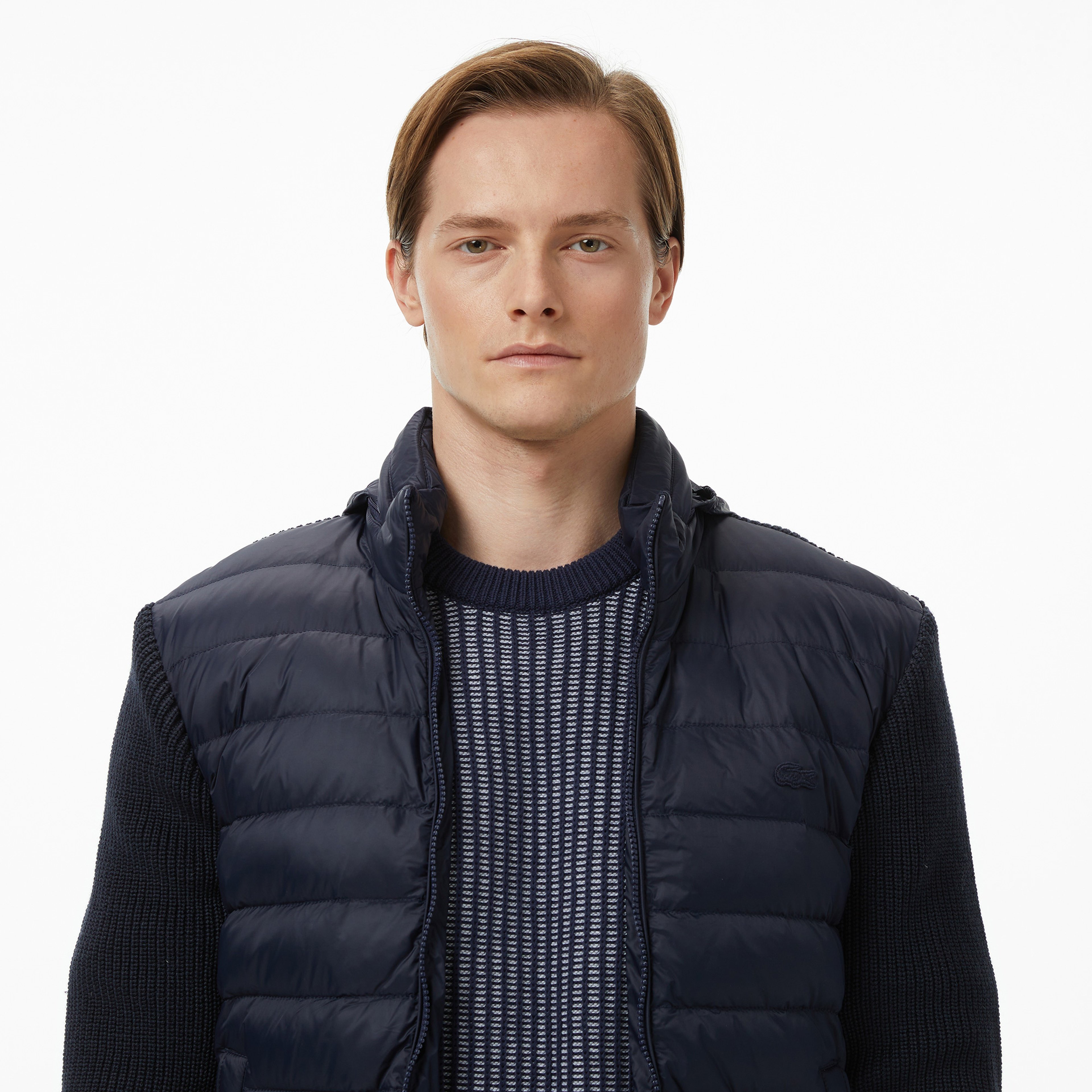 Erkek Regular Fit Kapüşonlu Lacivert Mont