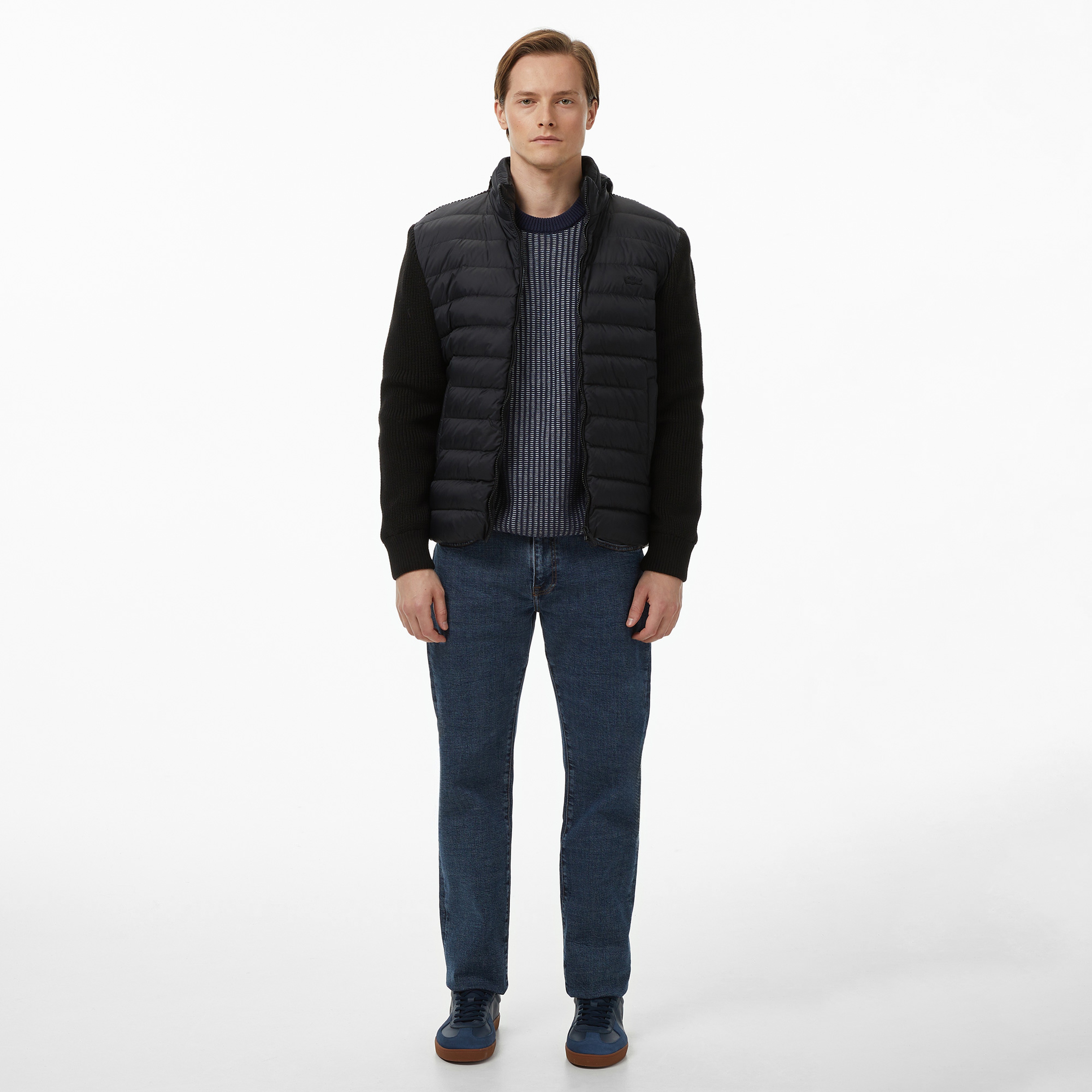 Erkek Regular Fit Kapüşonlu Siyah Mont