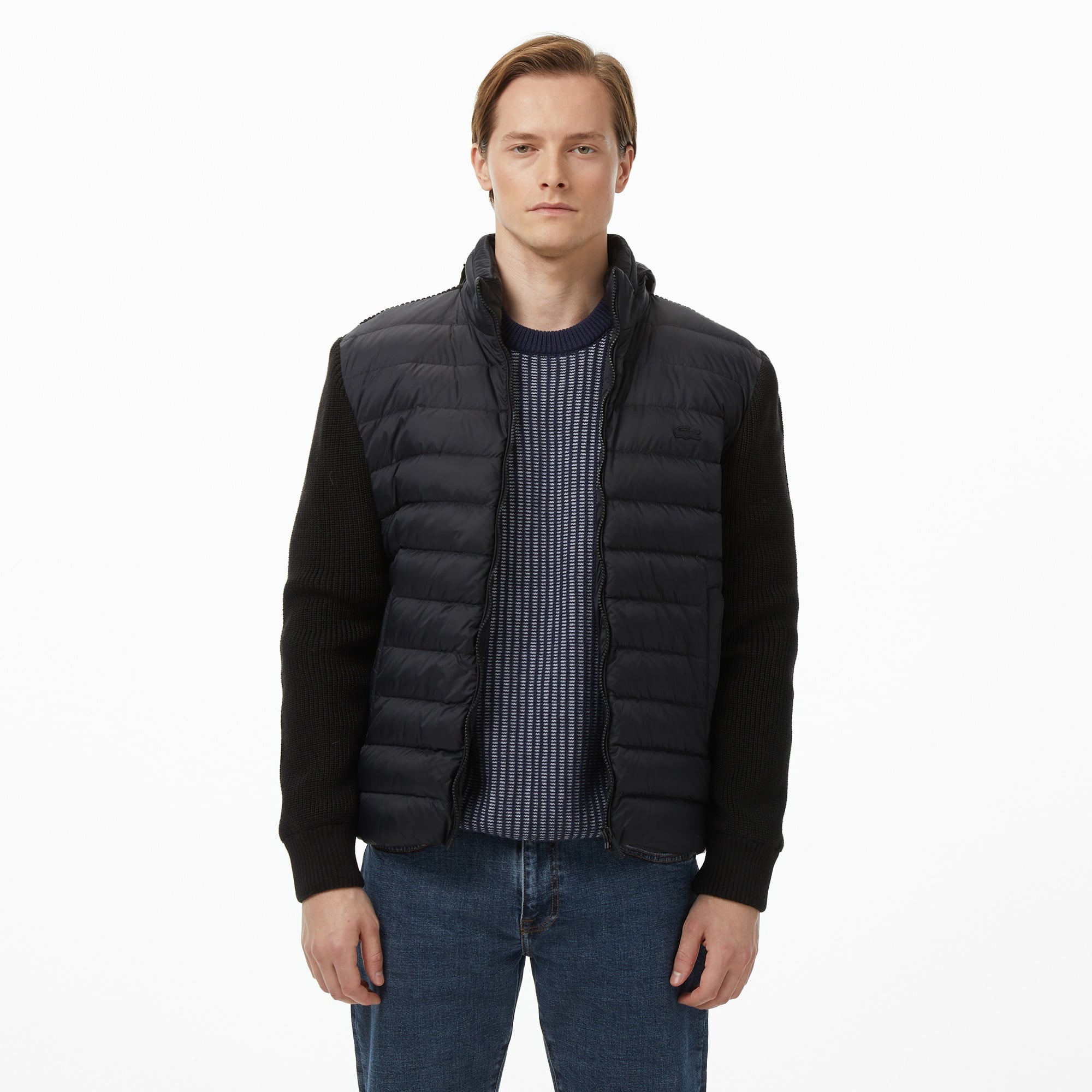 Erkek Regular Fit Kapüşonlu Siyah Mont