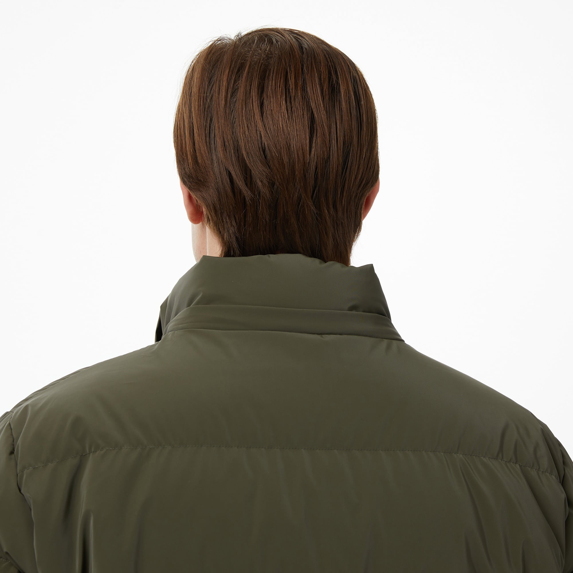 Erkek Kapüşonlu Haki Mont