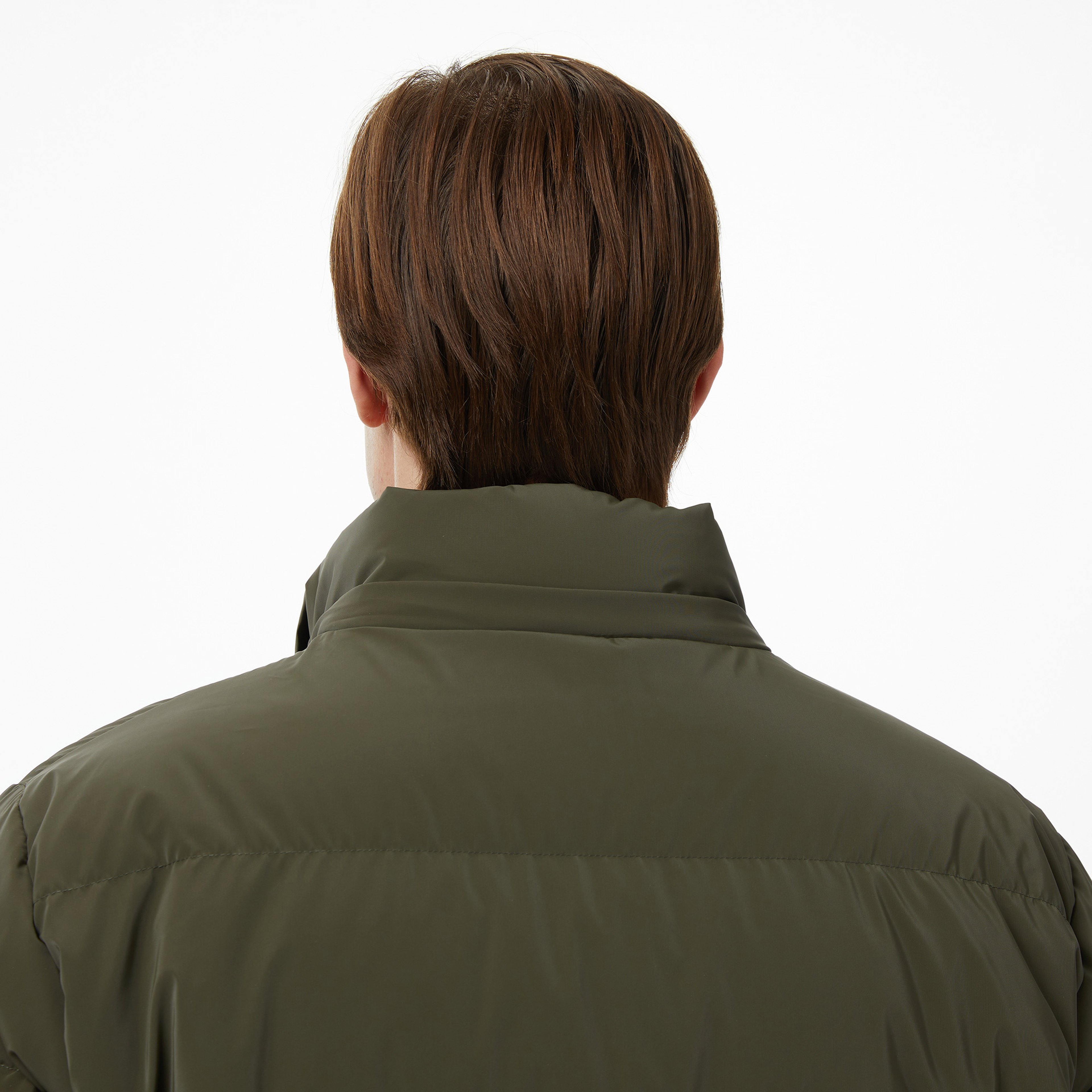 Erkek Kapüşonlu Haki Mont