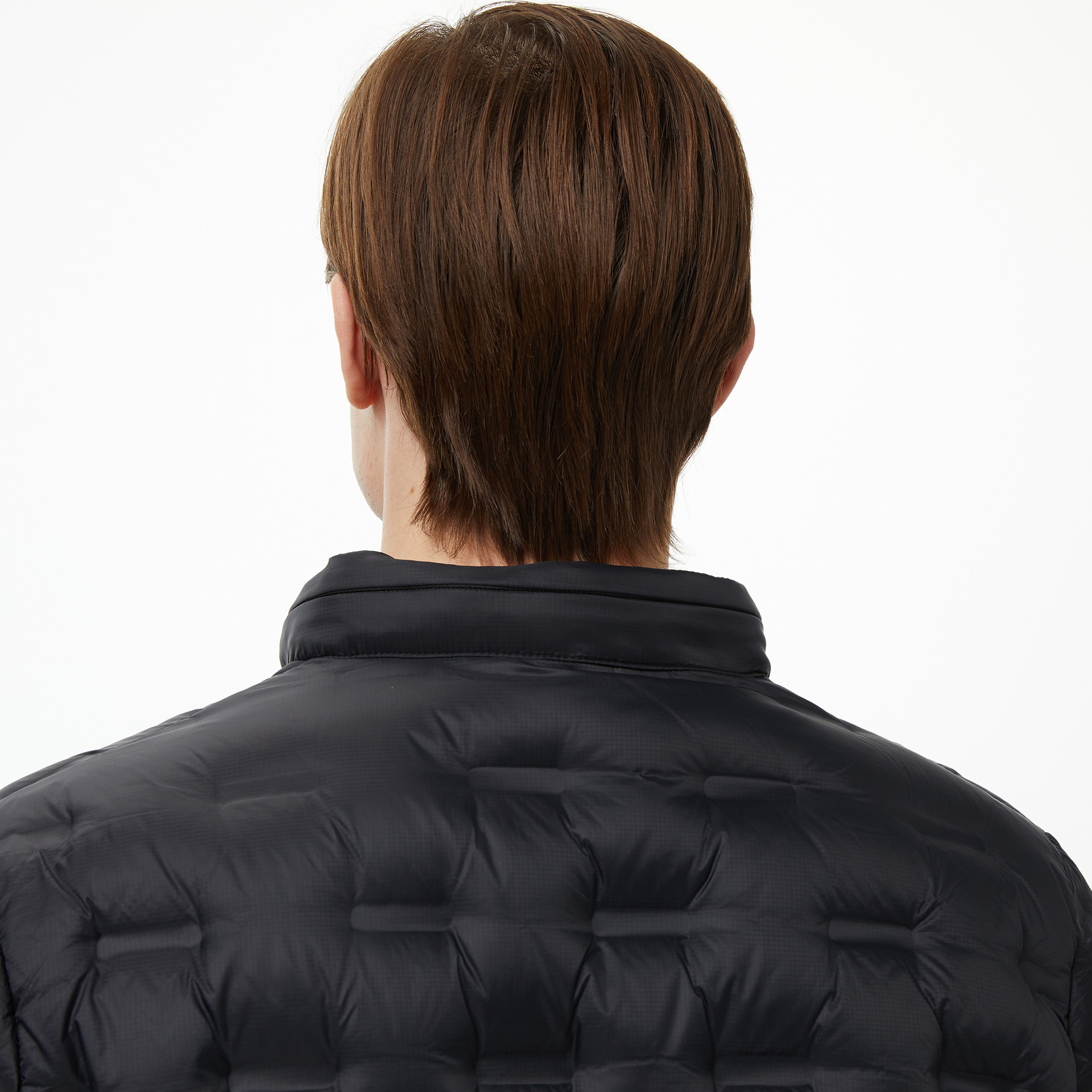 Erkek Kapüşonlu Kapitone Siyah Mont