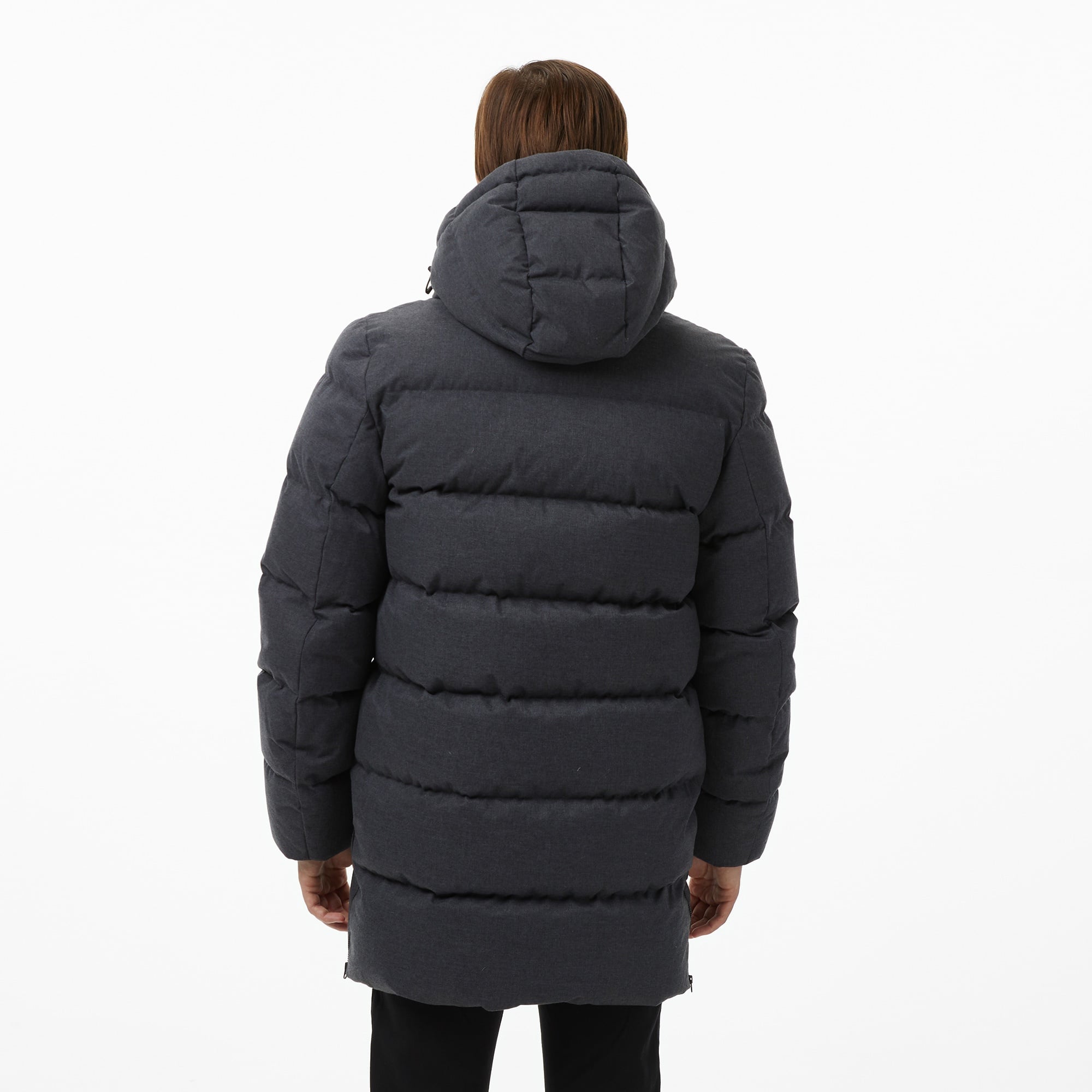 Erkek Relaxed Fit Kapüşonlu Siyah Mont