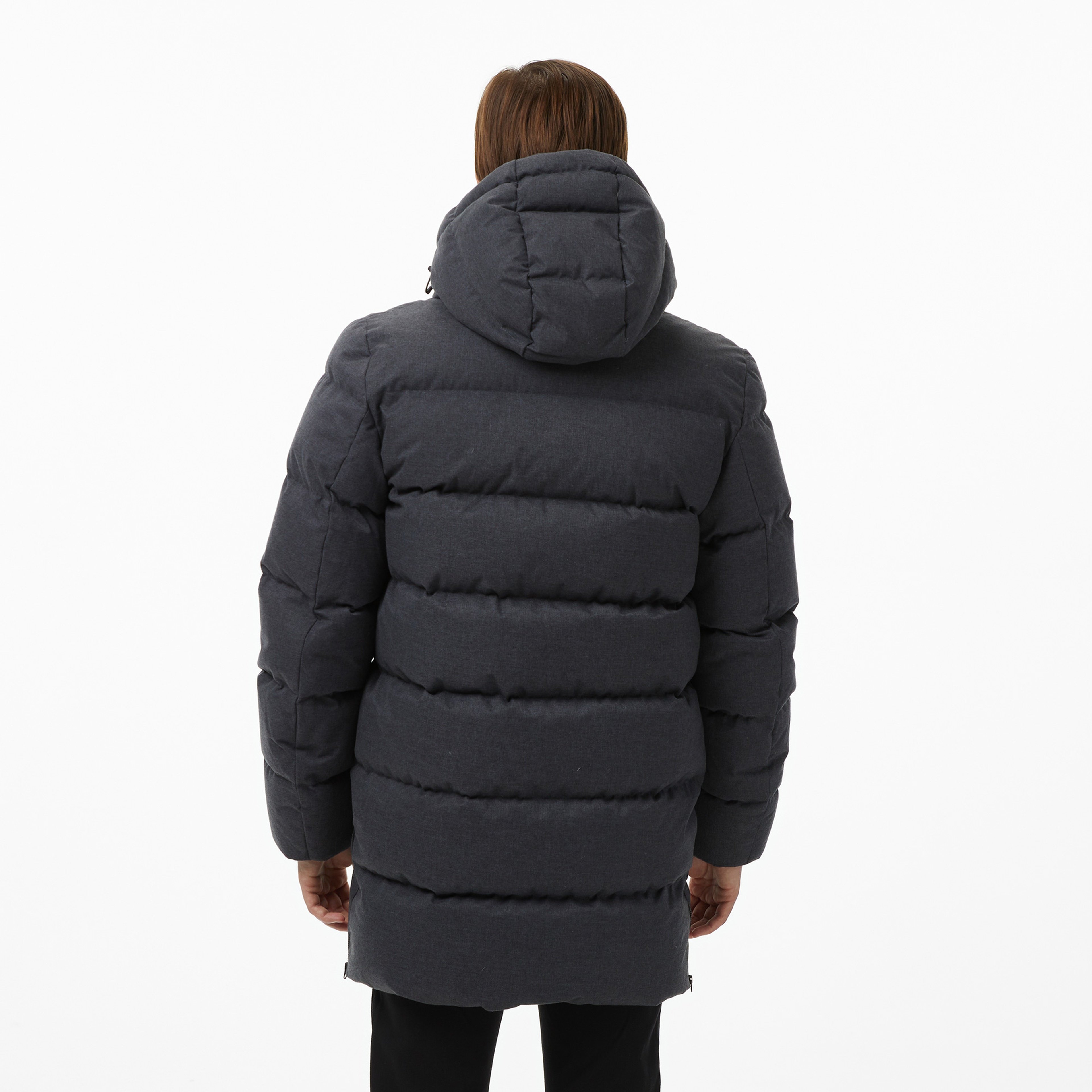 Erkek Relaxed Fit Kapüşonlu Siyah Mont