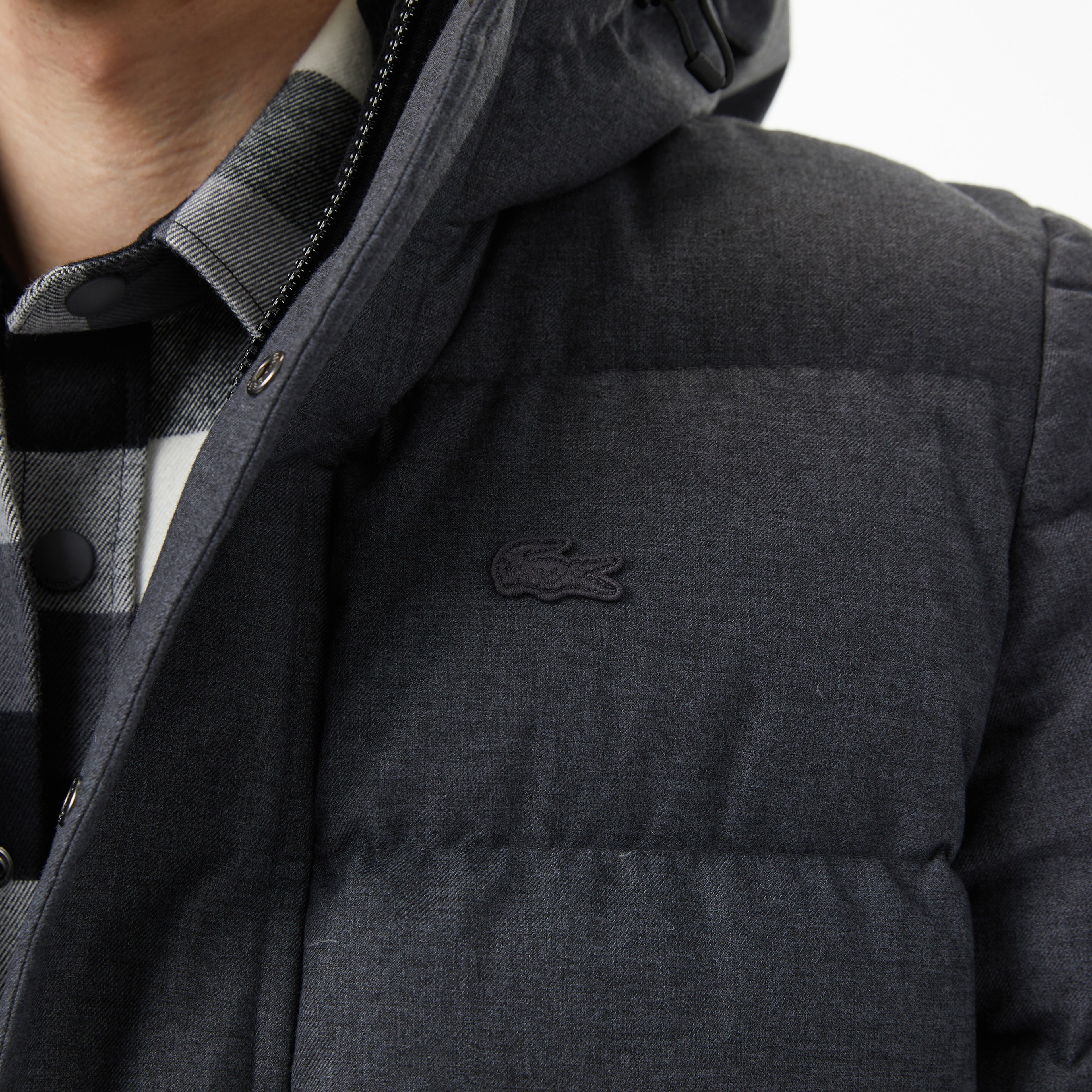 Erkek Relaxed Fit Kapüşonlu Siyah Mont