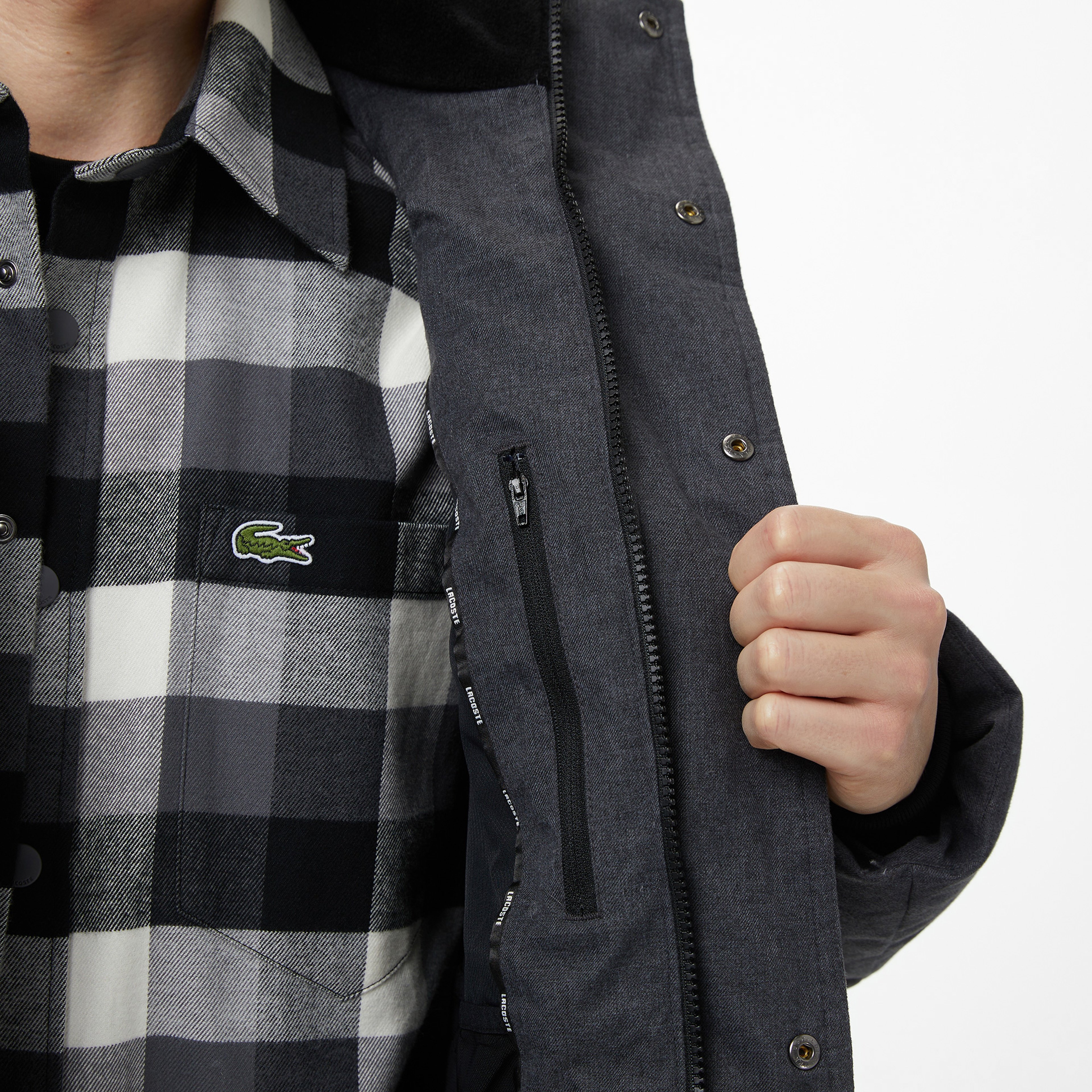 Erkek Relaxed Fit Kapüşonlu Siyah Mont