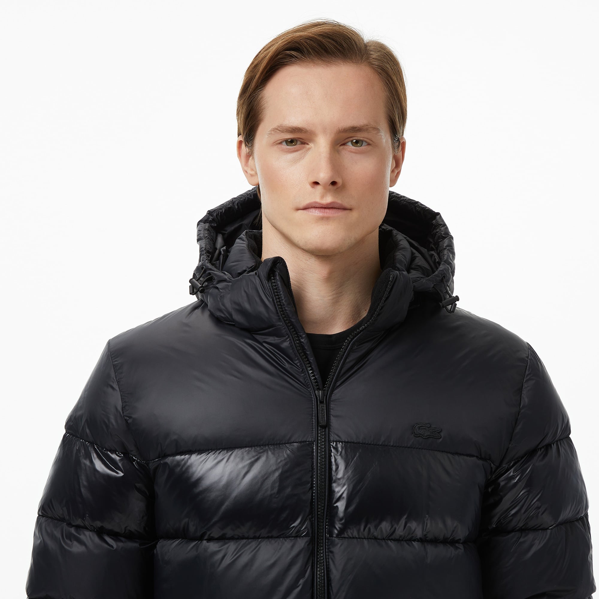 Erkek Relaxed Fit Kapüşonlu Siyah Mont