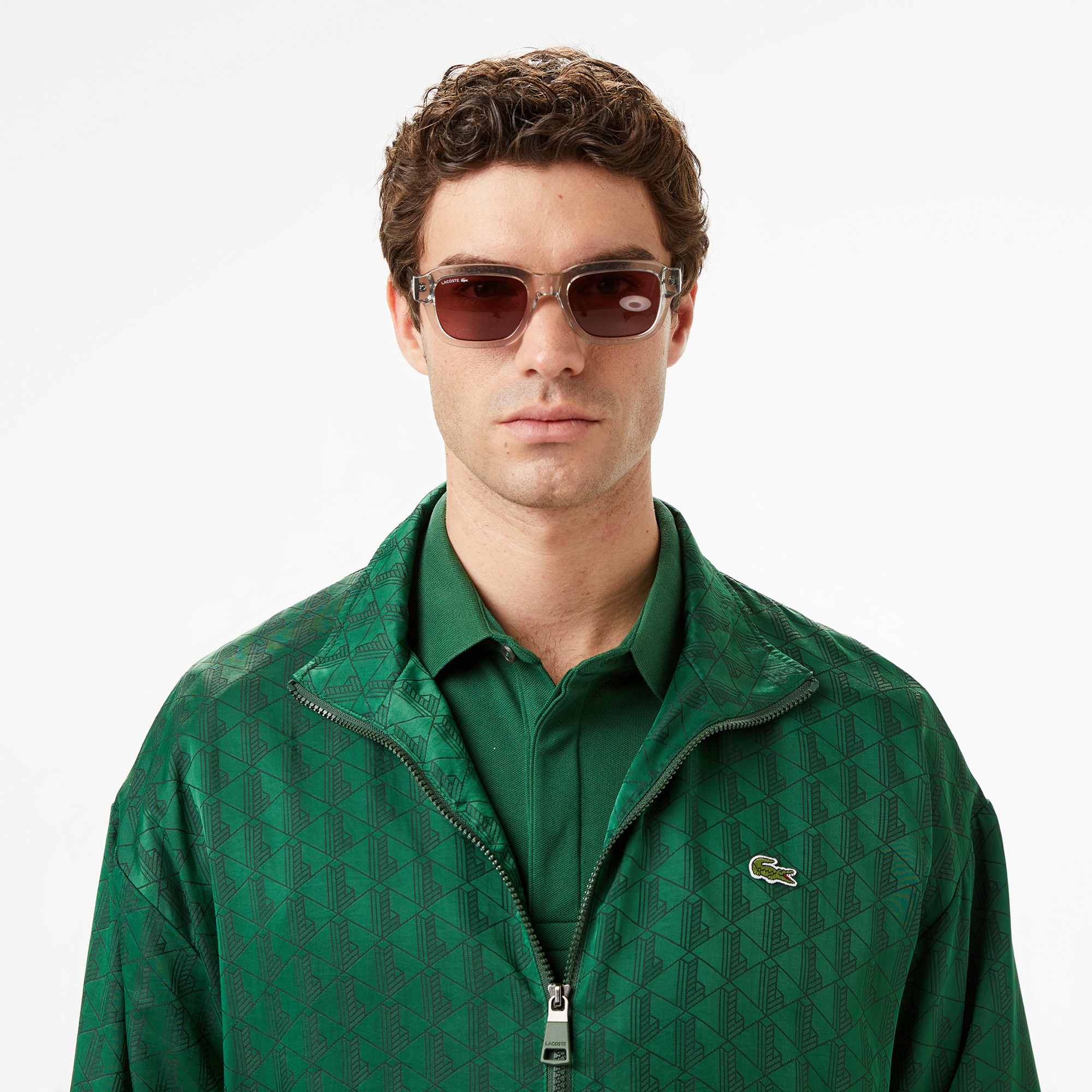 Lacoste Erkek Dik Yaka Monogram Yeşil Ceket