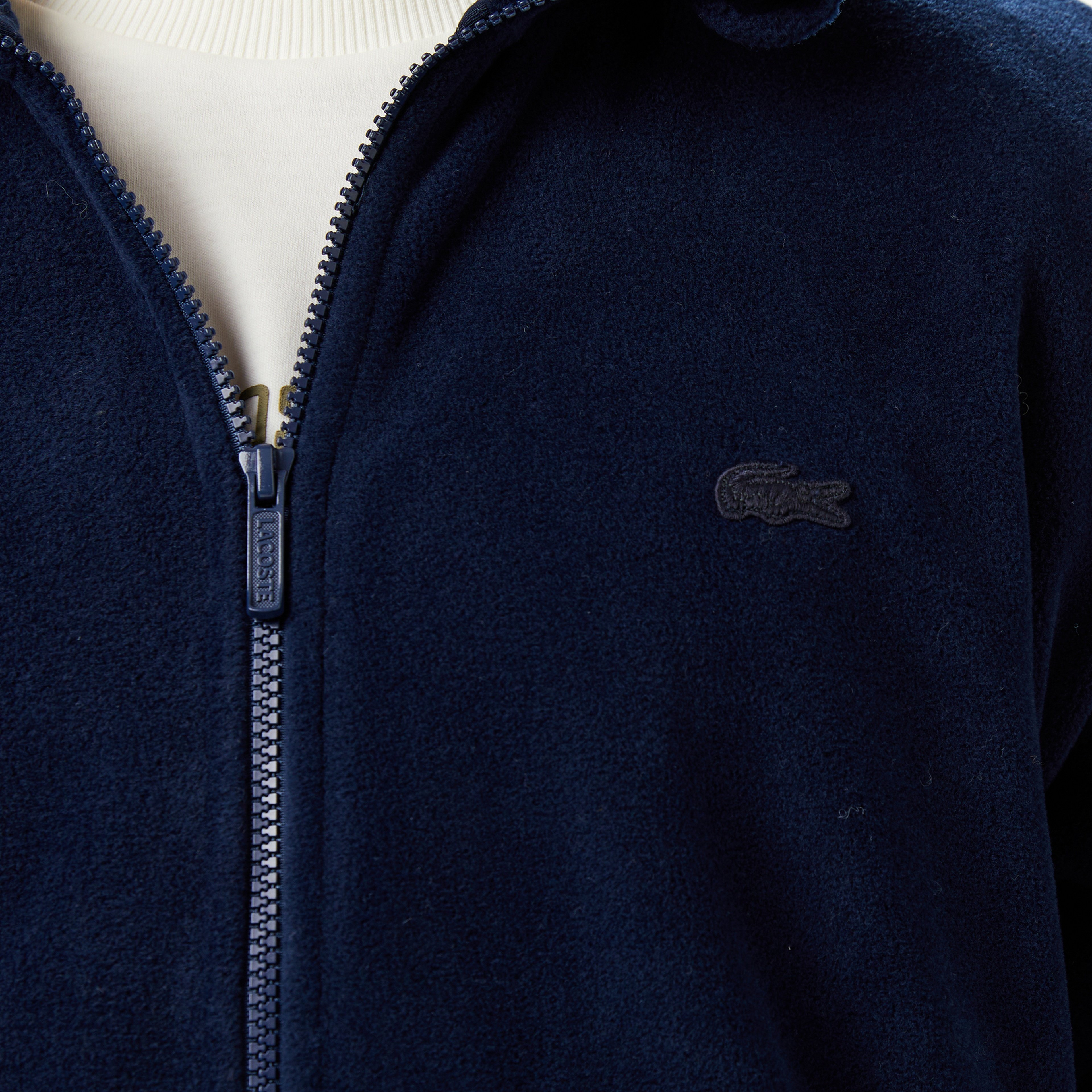 Erkek Loose Fit Fermuarlı Lacivert Sweatshirt