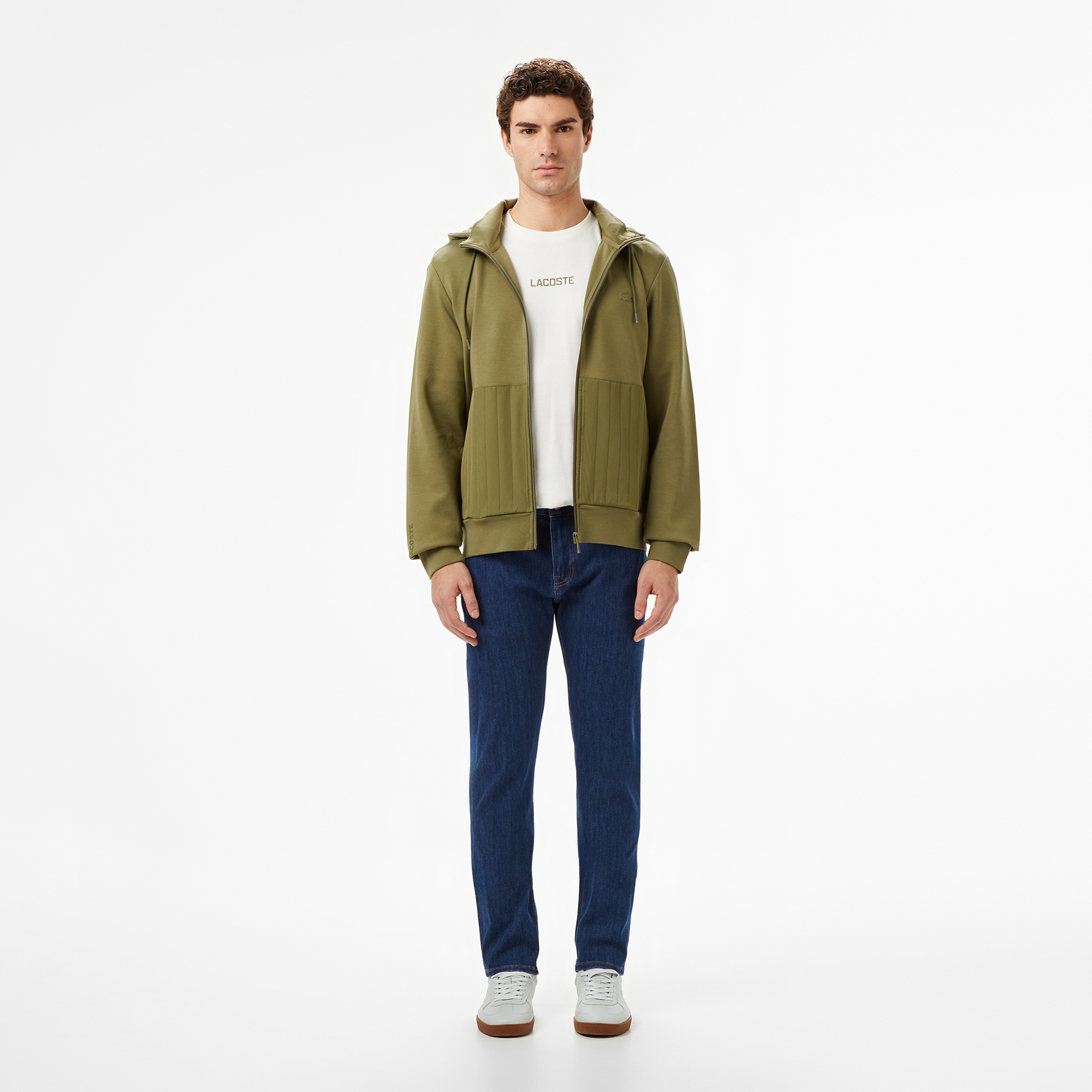 Erkek Regular Fit Kapüşonlu Haki Sweatshirt