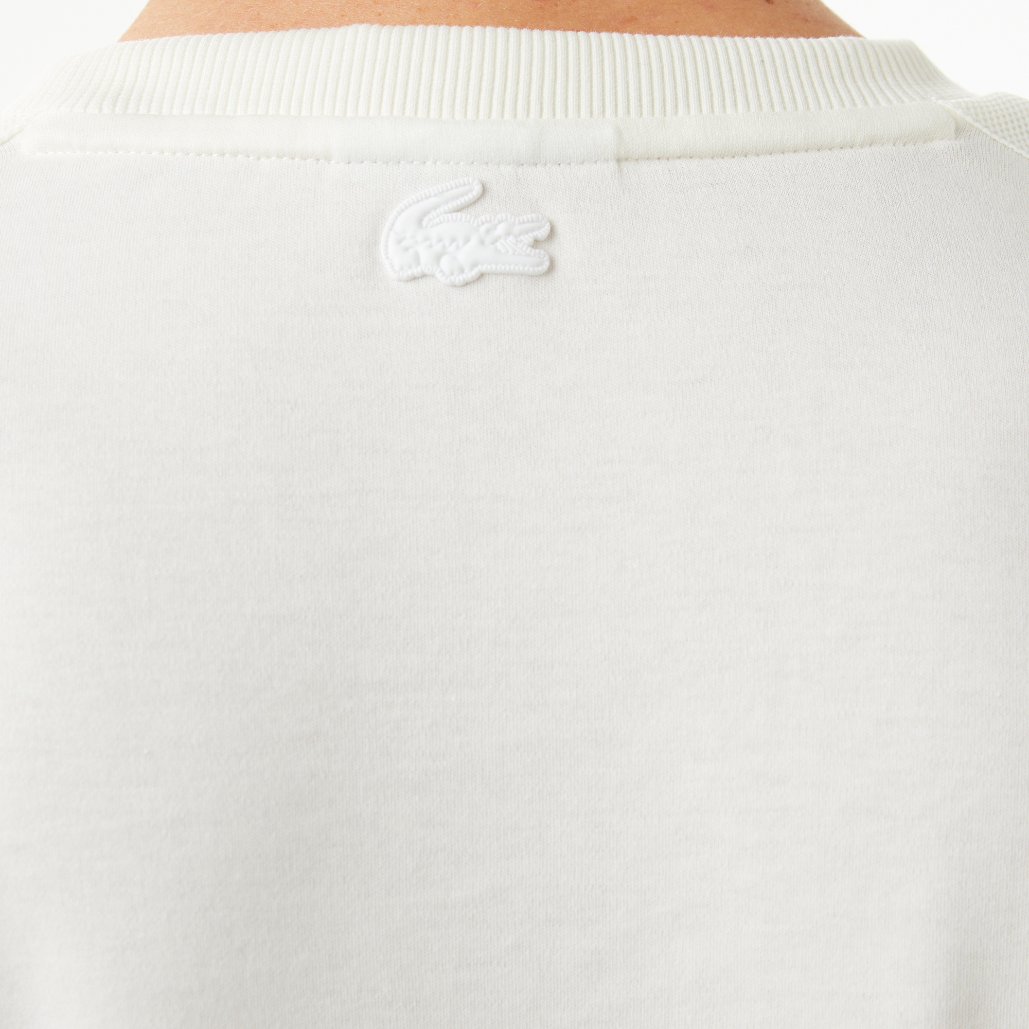 Erkek Loose Fit Bisiklet Yaka Baskılı Beyaz T-Shirt