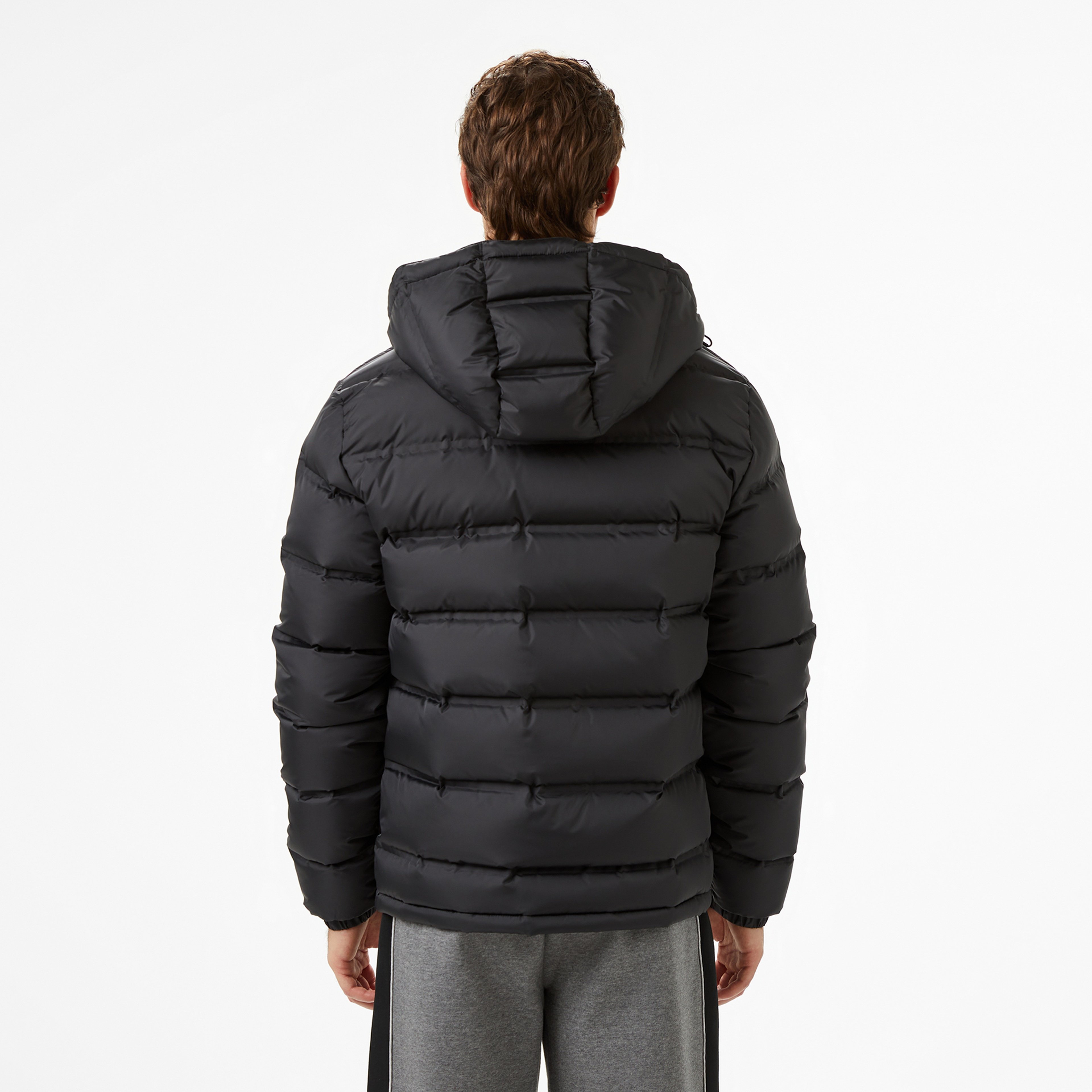 Erkek Regular Fit Siyah Şişme Mont