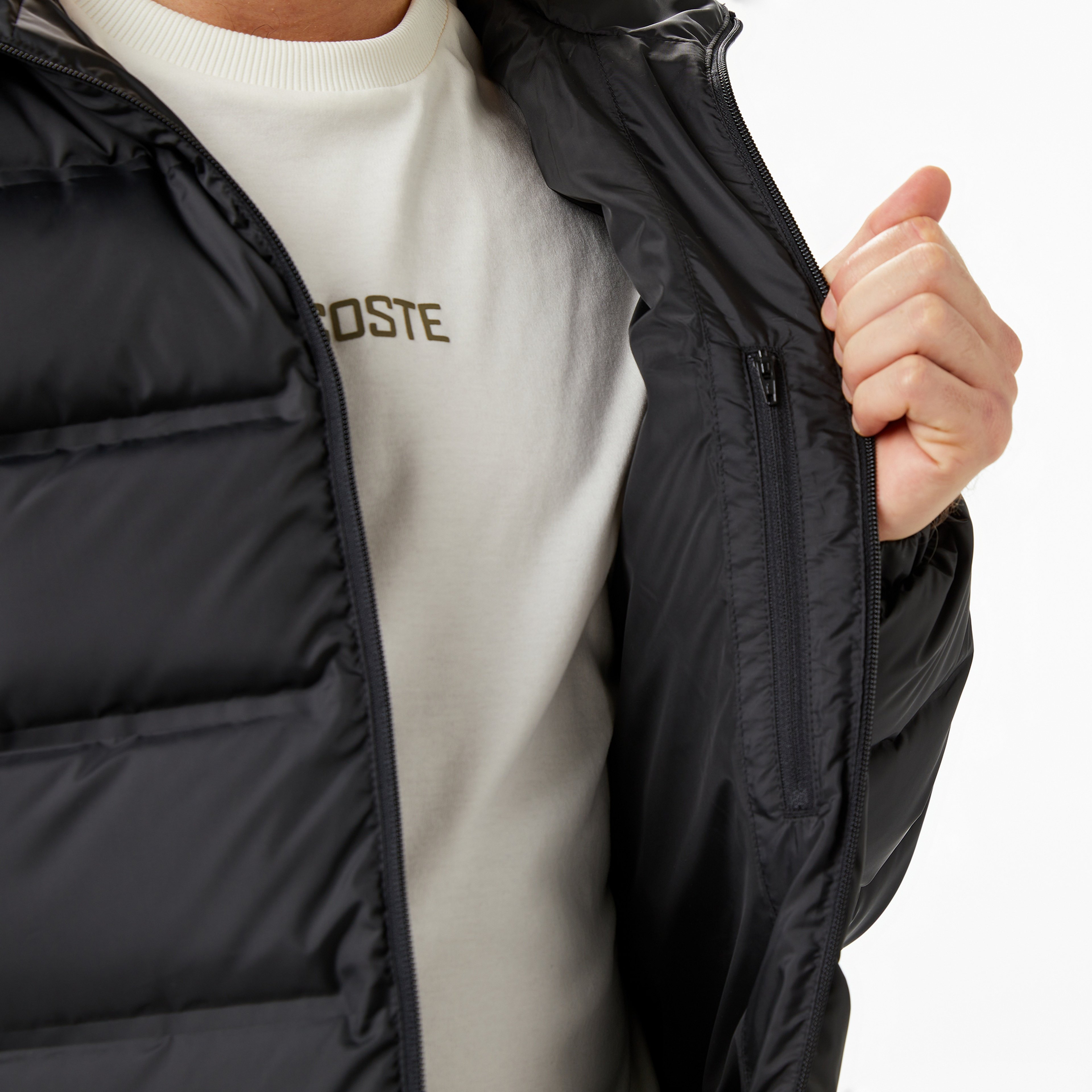 Erkek Regular Fit Siyah Şişme Mont