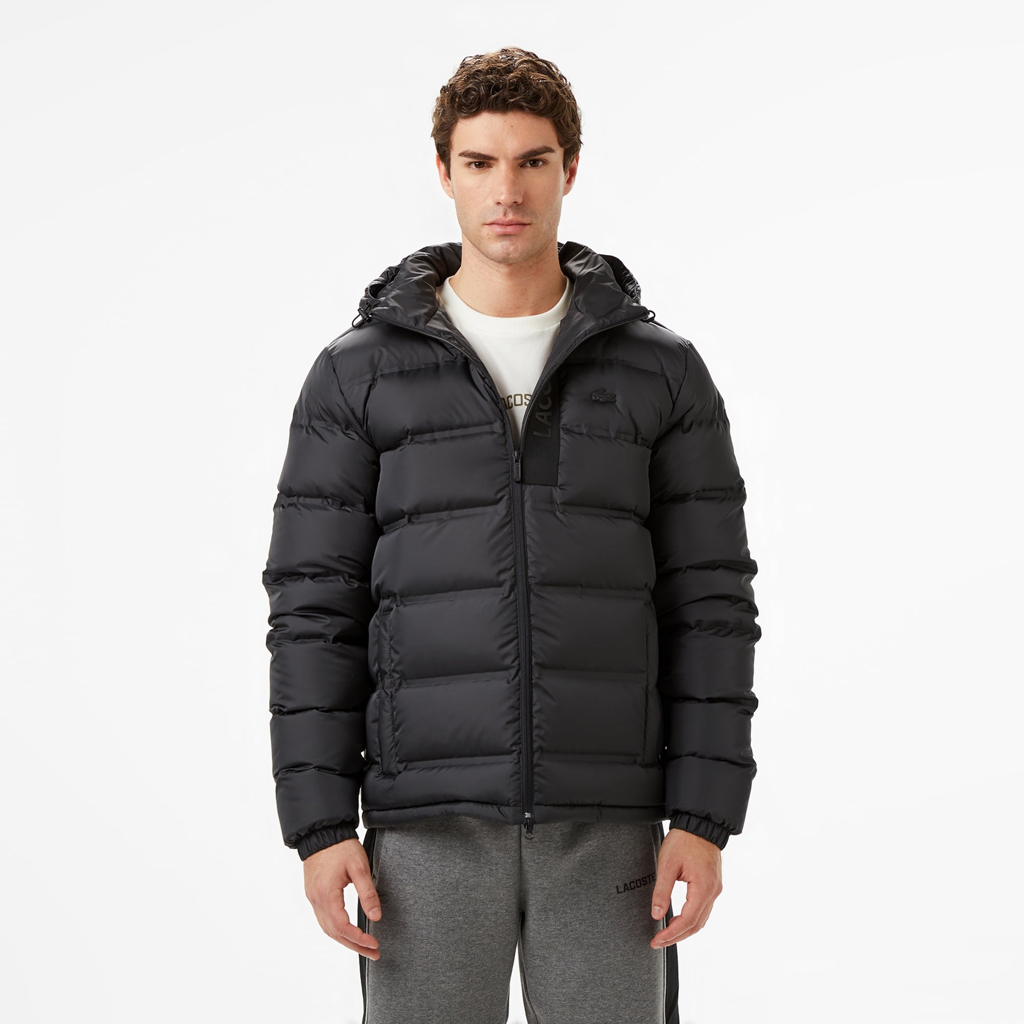 Erkek Regular Fit Siyah Şişme Mont