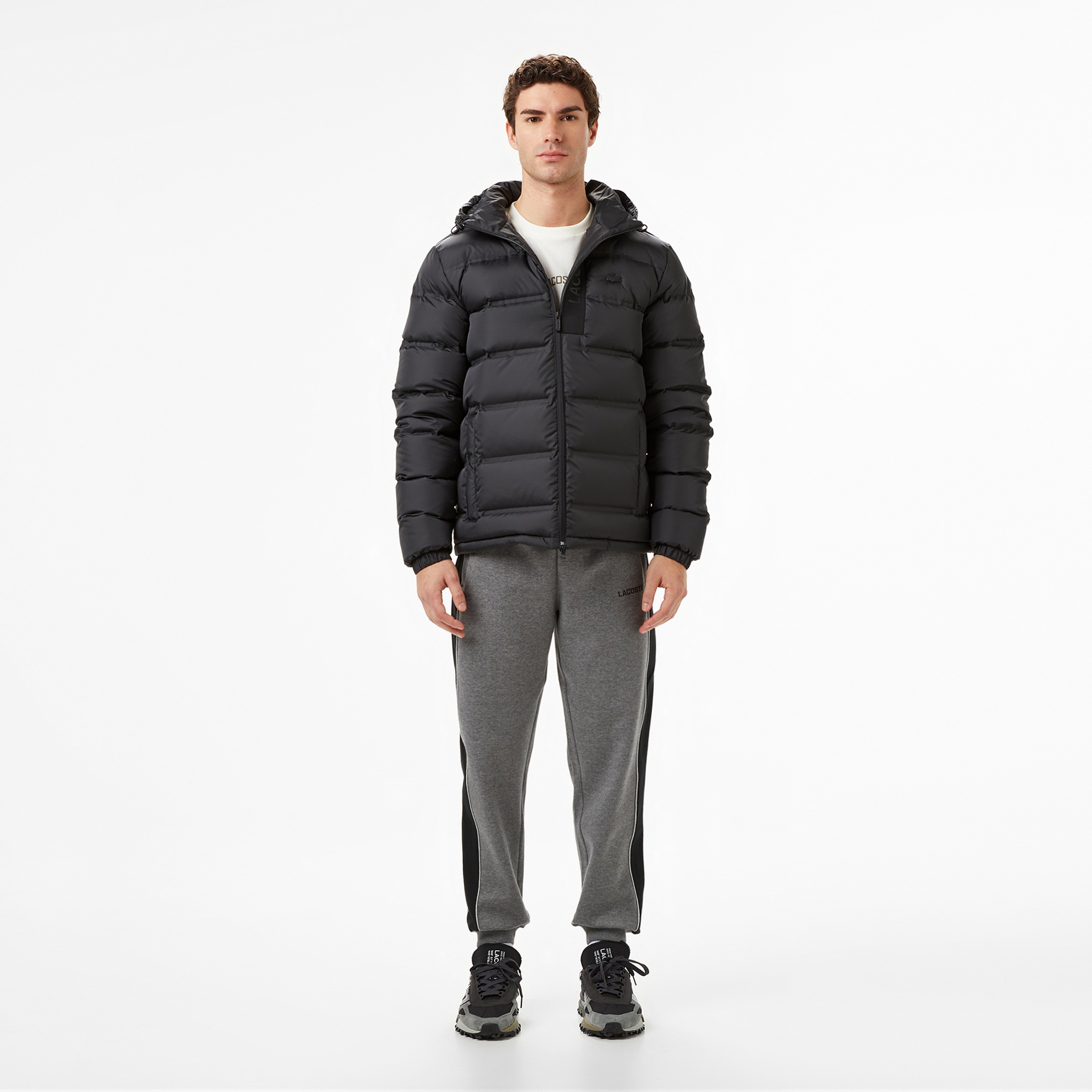 Erkek Regular Fit Siyah Şişme Mont