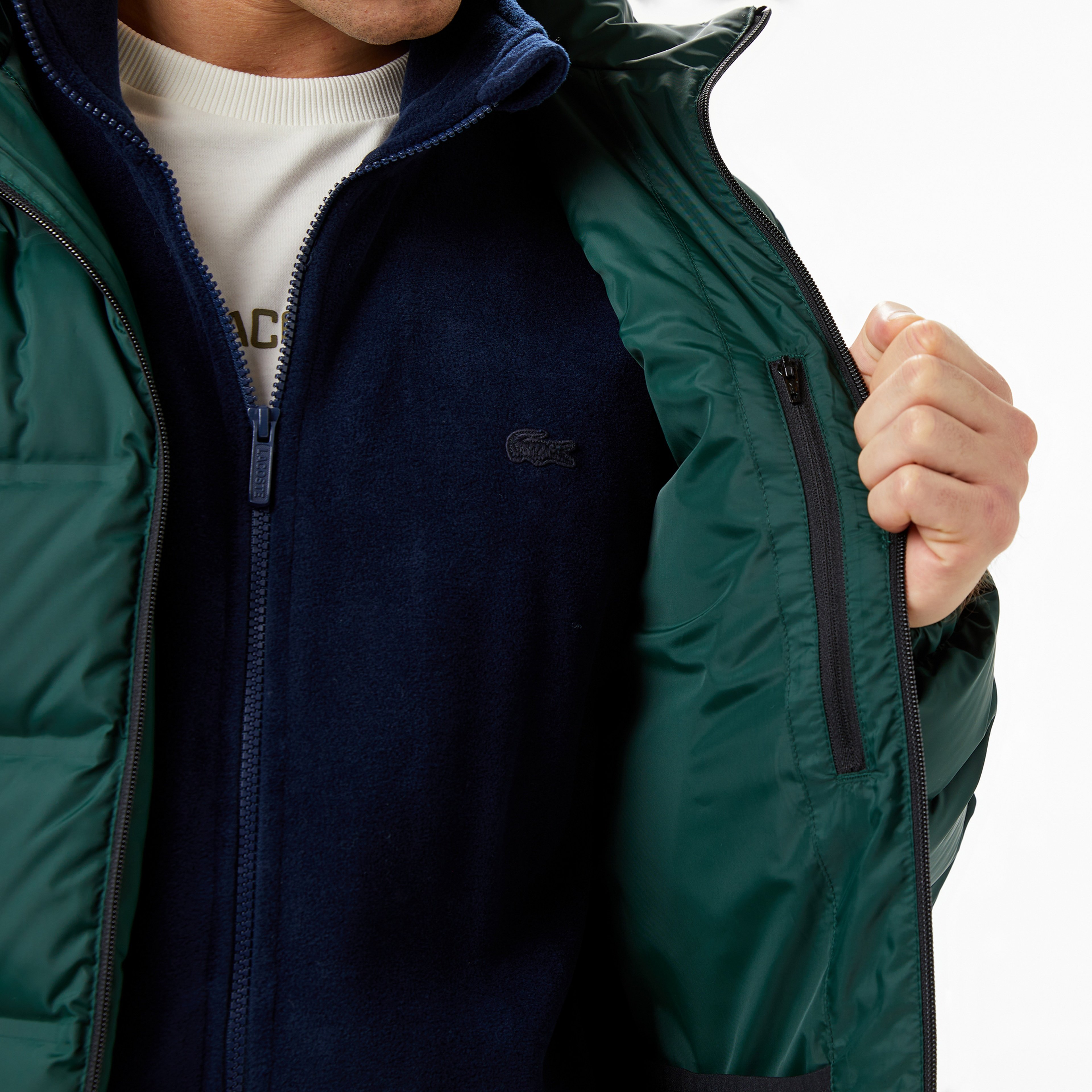 Erkek Regular Fit Koyu Yeşil Şişme Mont