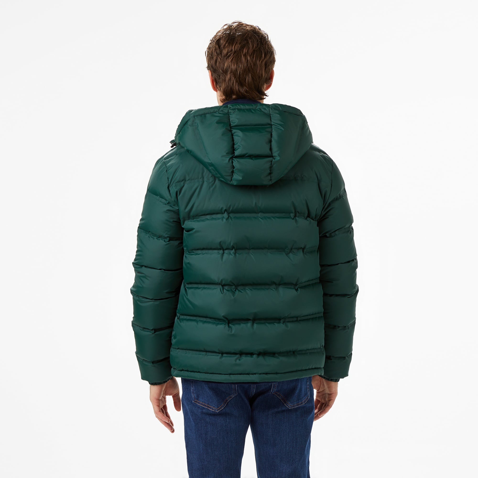 Erkek Regular Fit Koyu Yeşil Şişme Mont