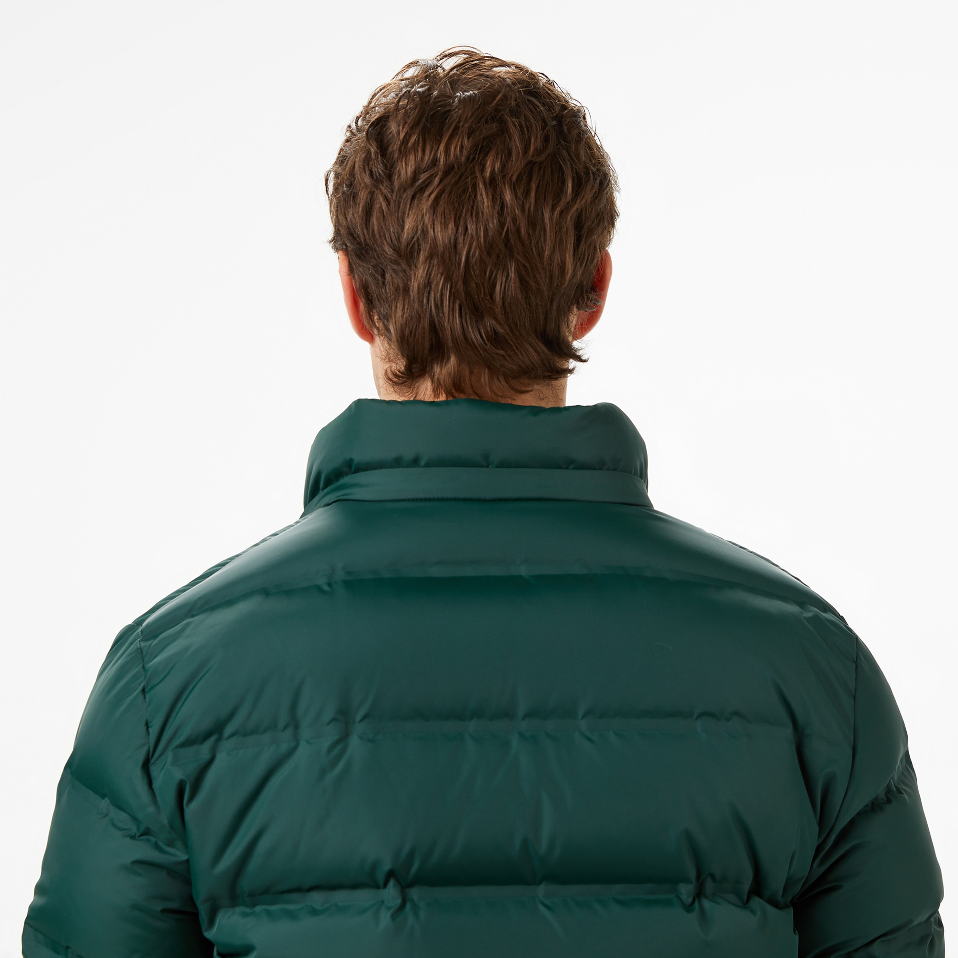 Erkek Regular Fit Koyu Yeşil Şişme Mont