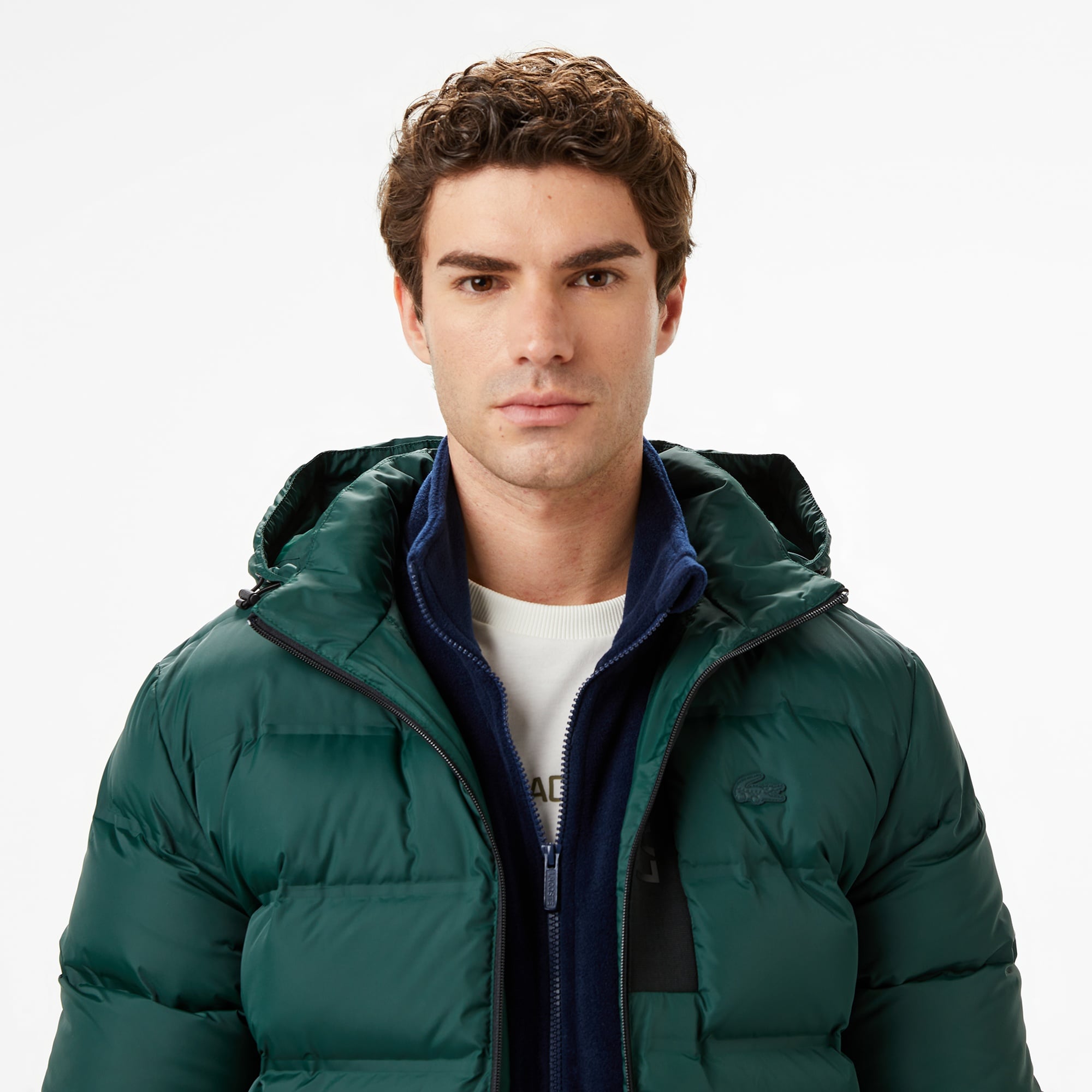 Erkek Regular Fit Koyu Yeşil Şişme Mont