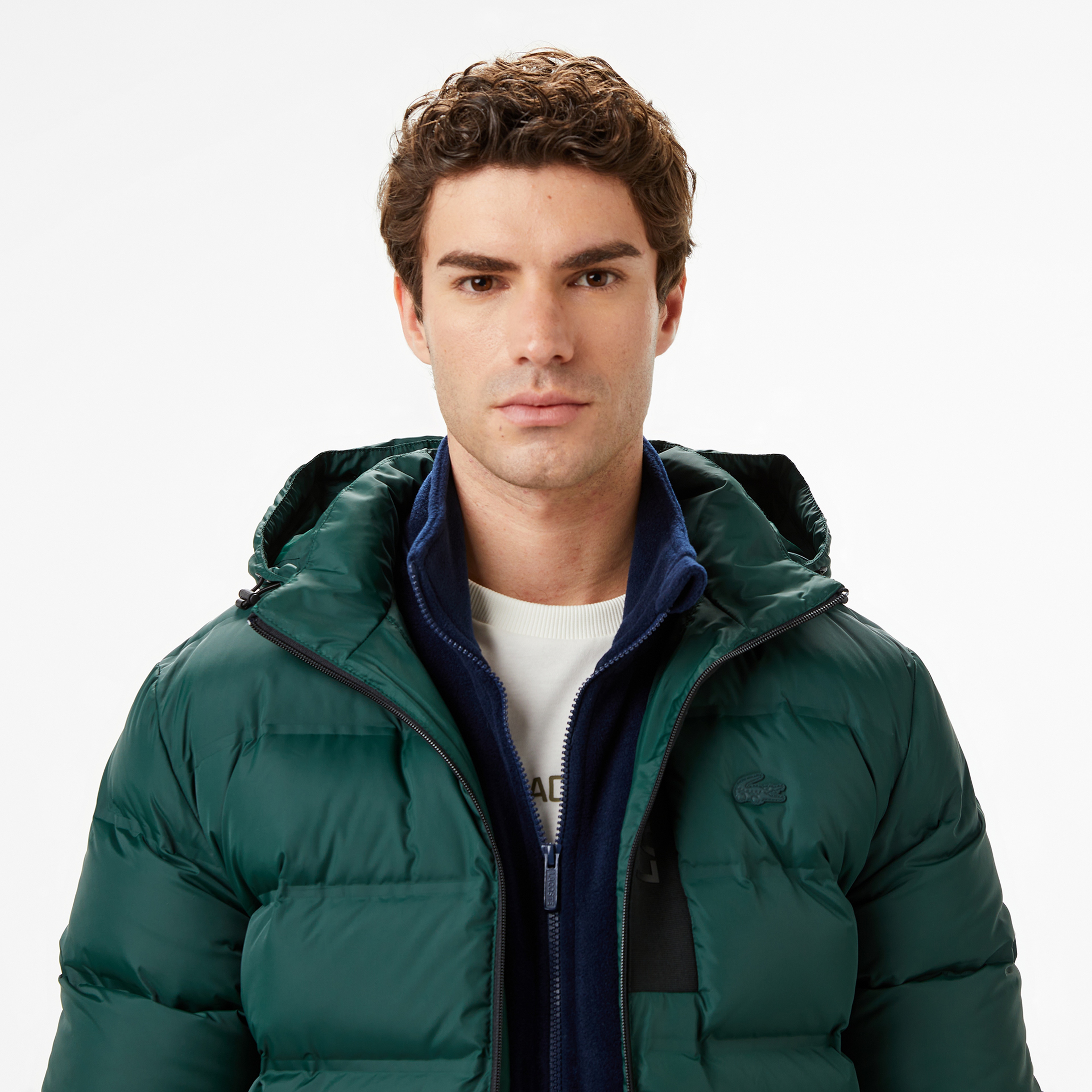 Erkek Regular Fit Koyu Yeşil Şişme Mont