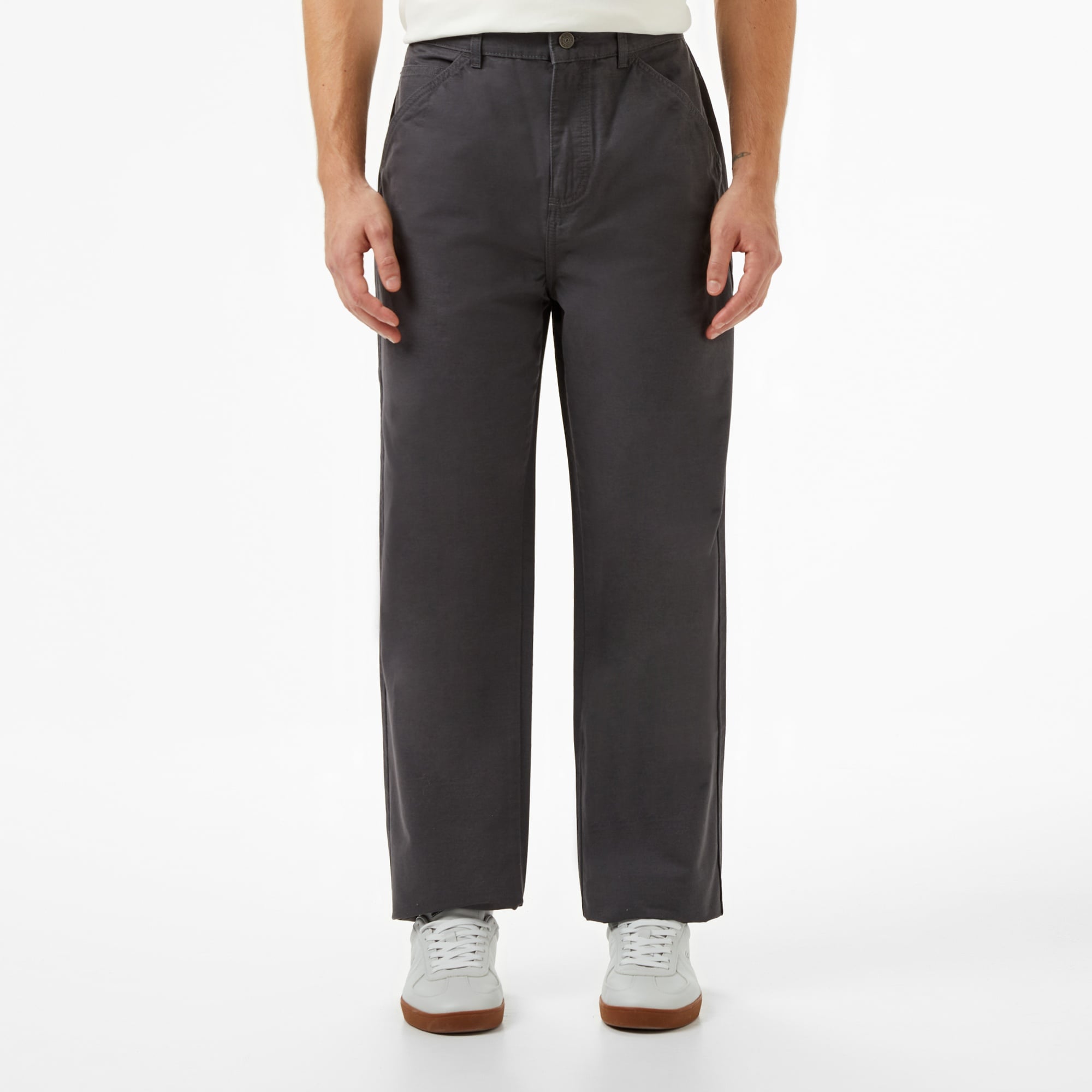 Erkek Regular Fit Koyu Gri Pantolon