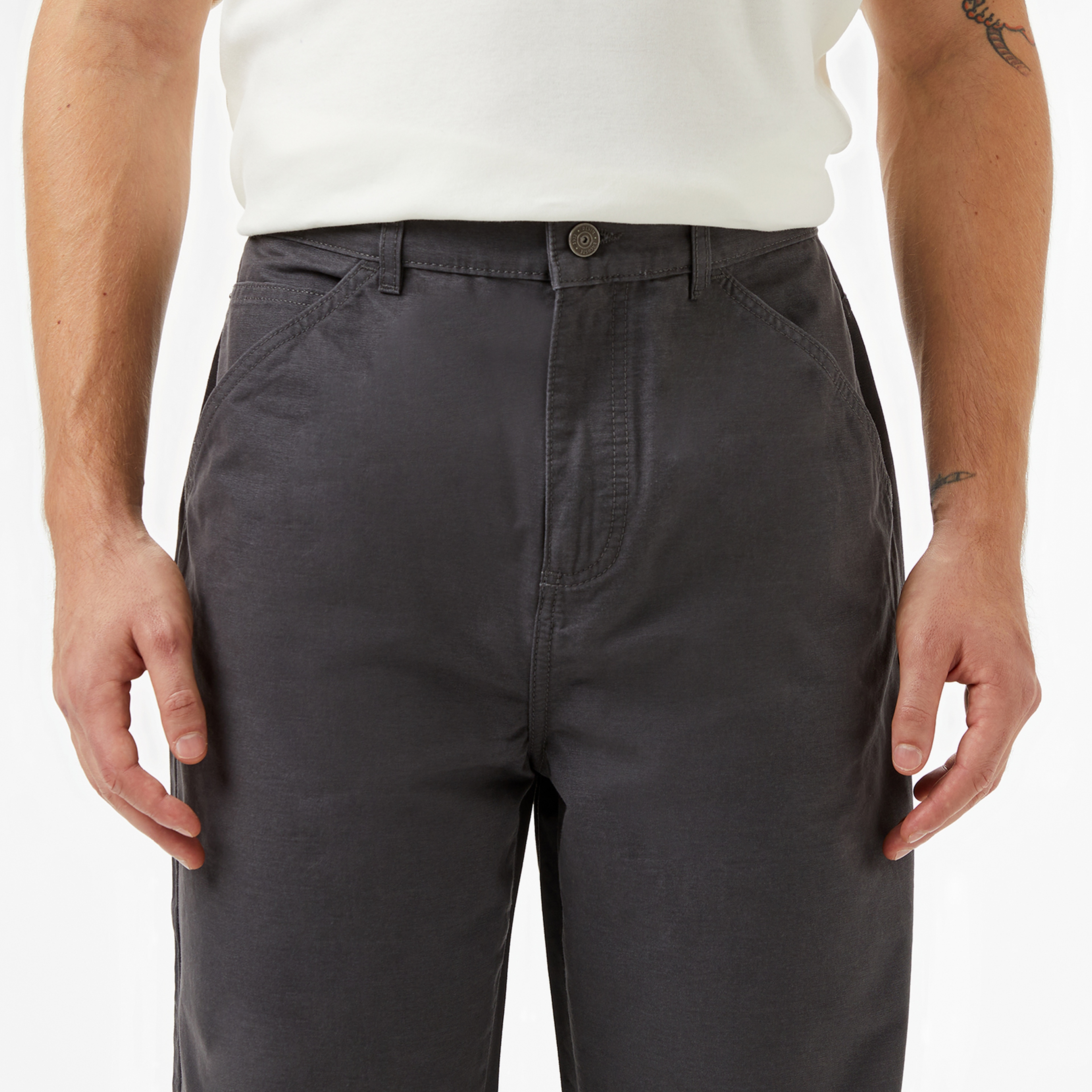 Erkek Regular Fit Koyu Gri Pantolon