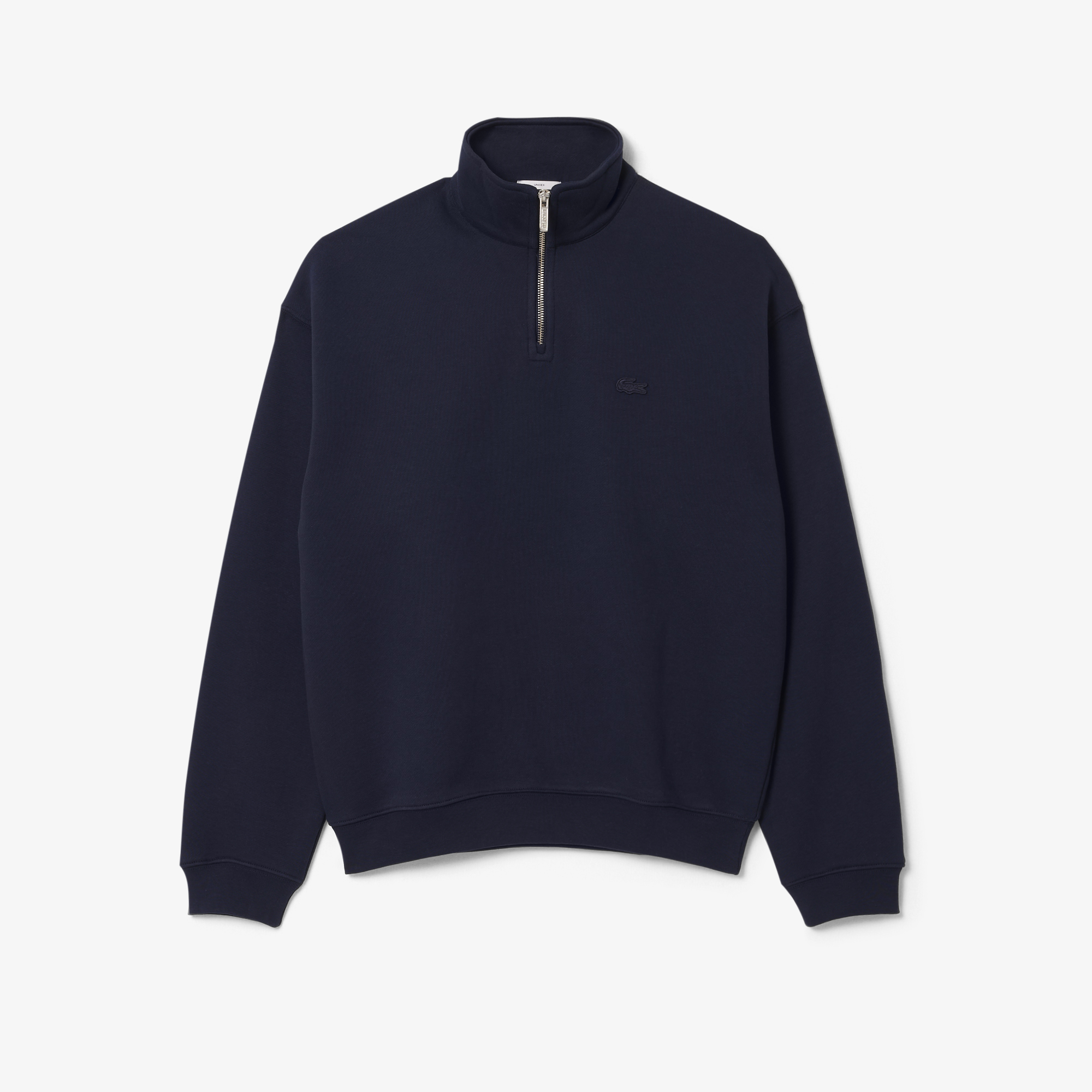 Lacoste Unisex Loose Fit Yarım Fermuarlı Lacivert Sweatshirt görsel 3