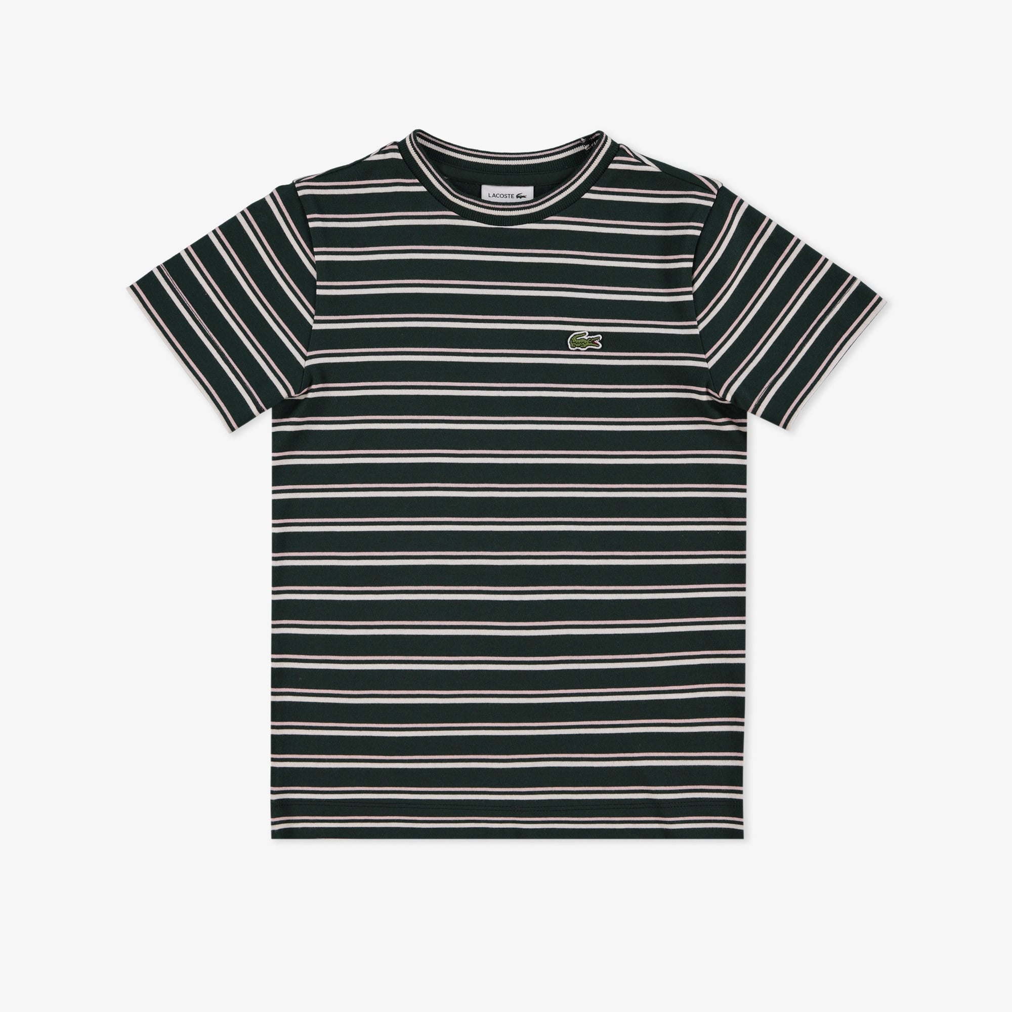 Çocuk Bisiklet Yaka Çizgili Yeşil T-Shirt