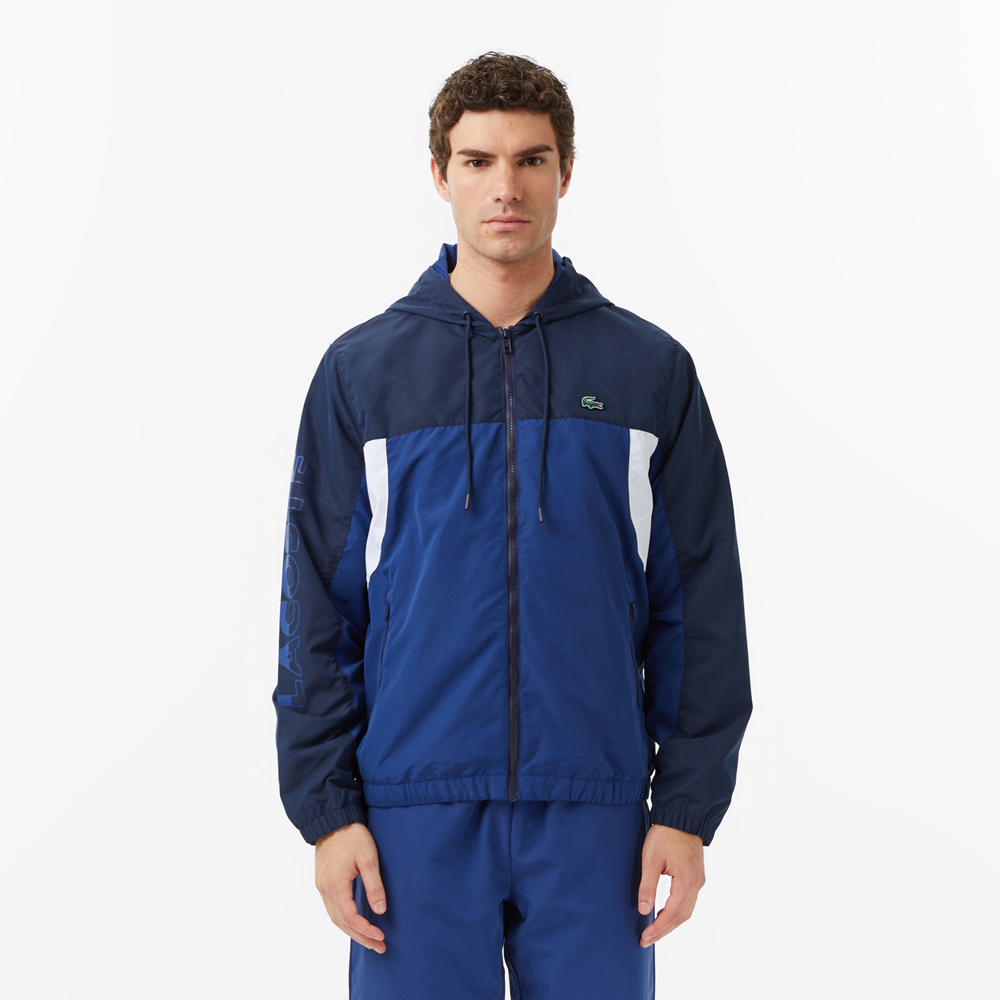 Erkek Regular Fit Fermuarlı Renk Bloklu Lacivert Eşofman Takımı Erkek Regular Fit Fermuarlı Renk Bloklu Lacivert Eşofman Takımı