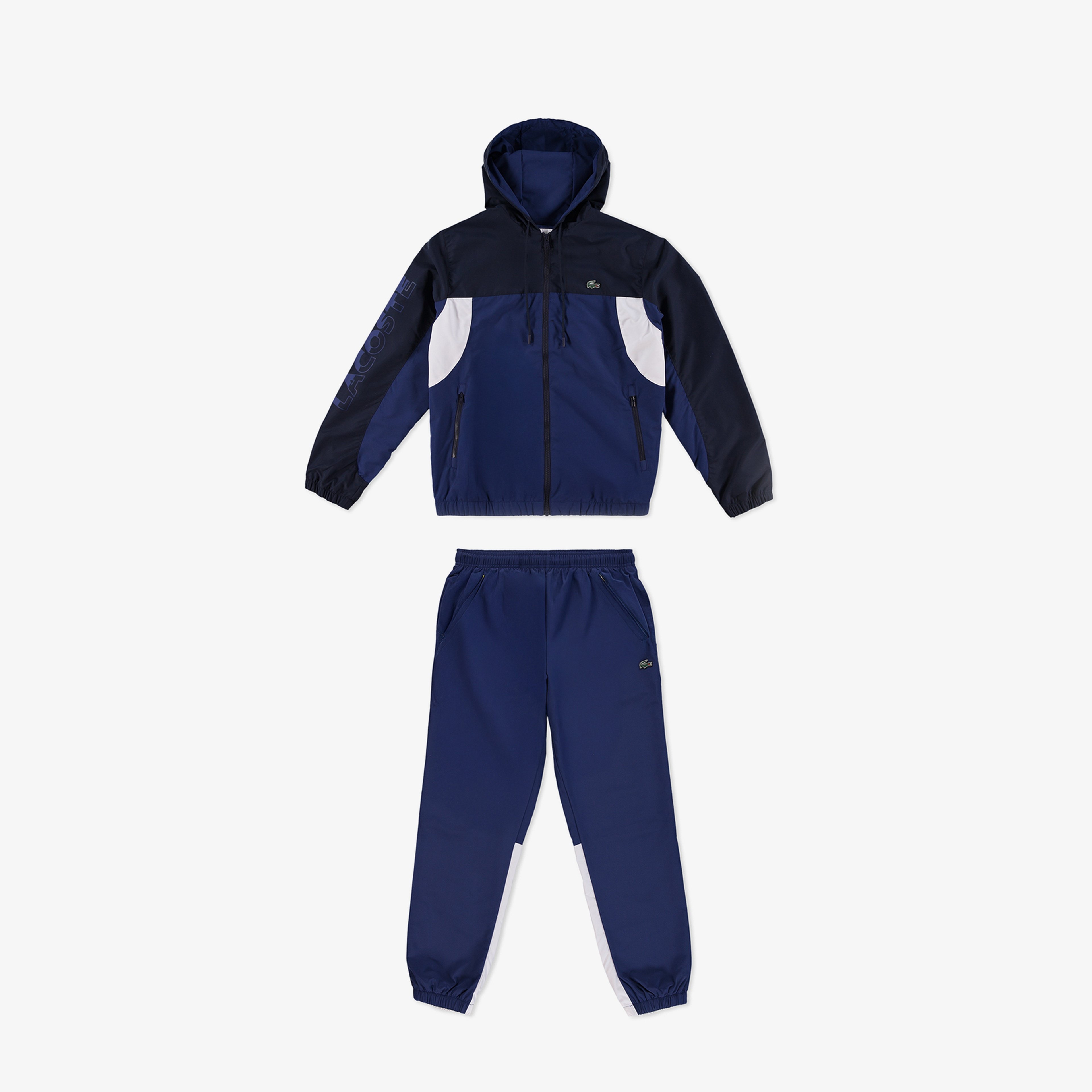 Erkek Regular Fit Fermuarlı Renk Bloklu Lacivert Eşofman Takımı Erkek Regular Fit Fermuarlı Renk Bloklu Lacivert Eşofman Takımı