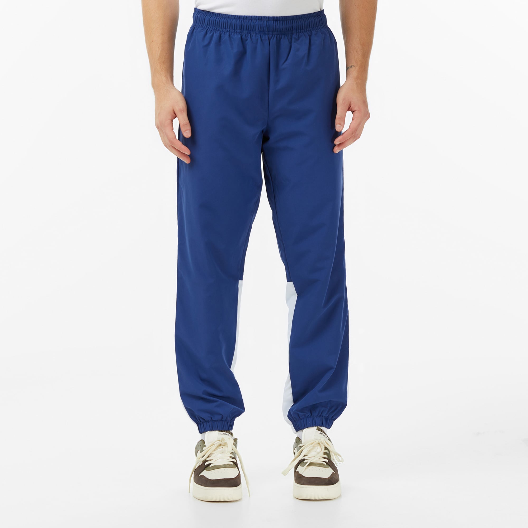 Erkek Regular Fit Fermuarlı Renk Bloklu Lacivert Eşofman Takımı