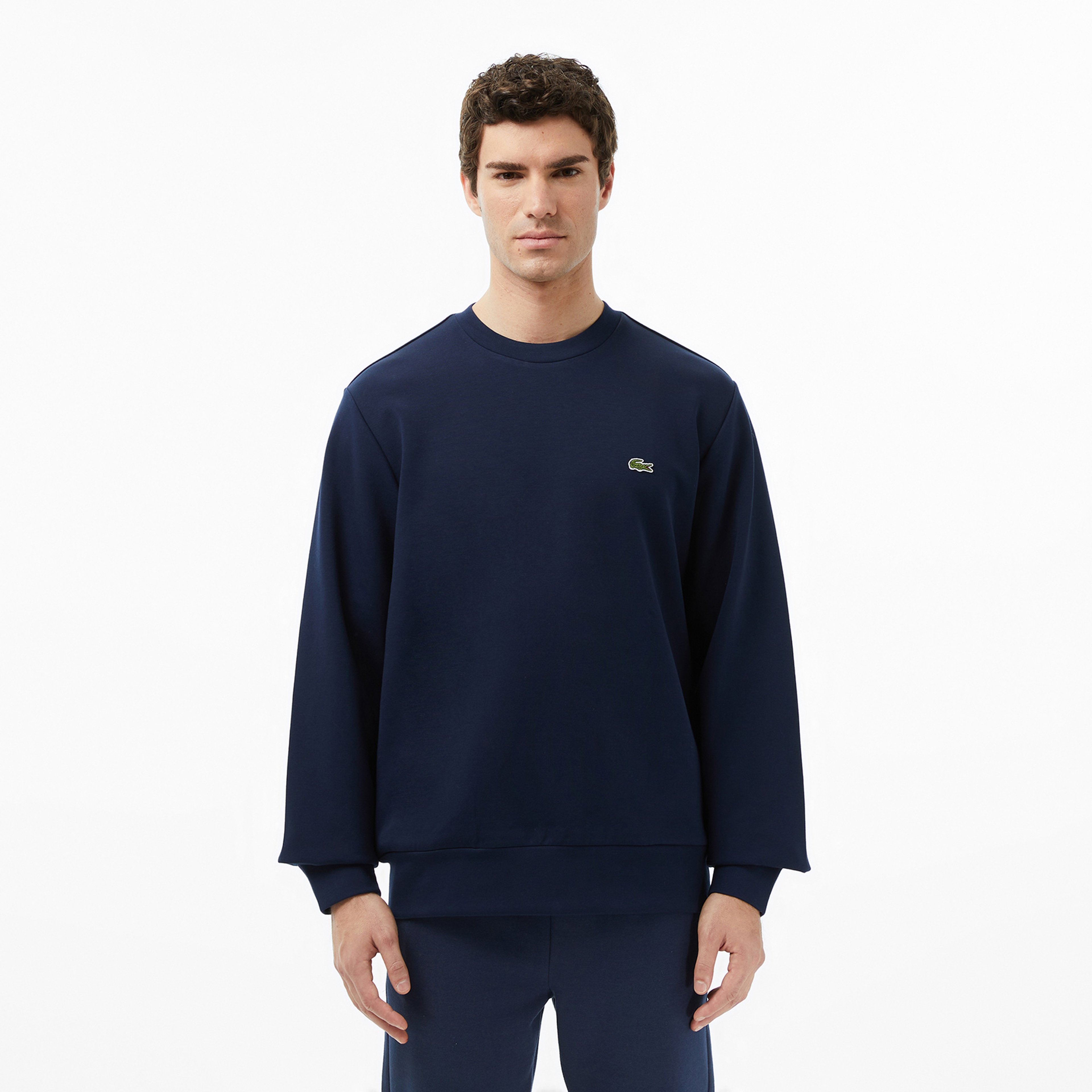 Erkek Classic Fit Bisiklet Yaka Lacivert Sweatshirt