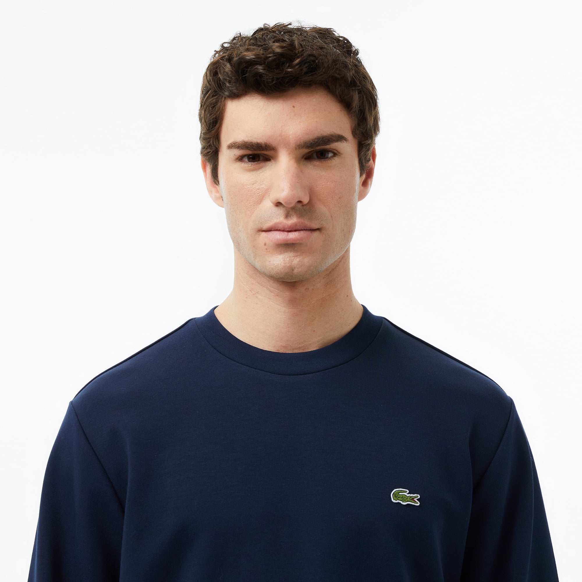 Lacoste Erkek Classic Fit Bisiklet Yaka Lacivert Sweatshirt görsel 6