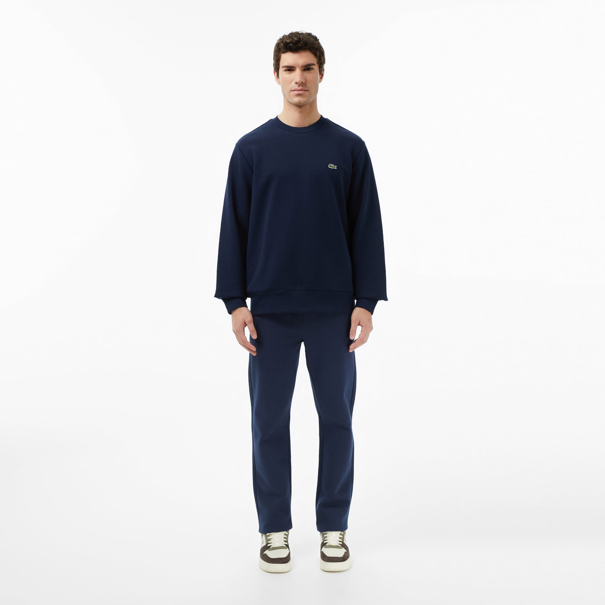 Lacoste Erkek Classic Fit Bisiklet Yaka Lacivert Sweatshirt görsel 5