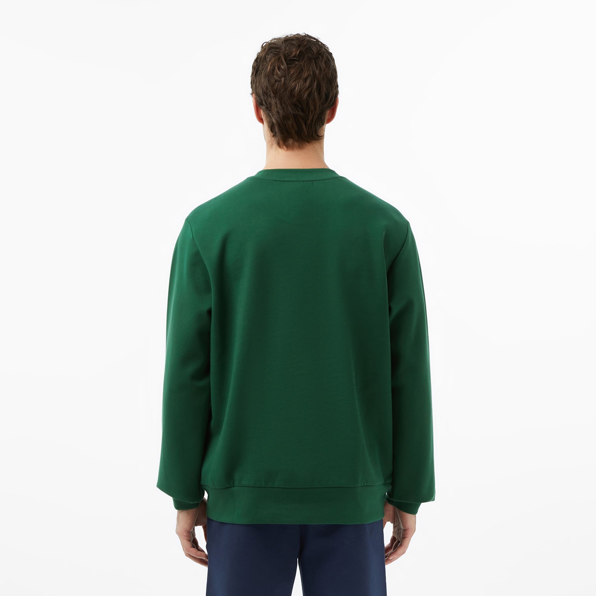Erkek Classic Fit Bisiklet Yaka Yeşil Sweatshirt