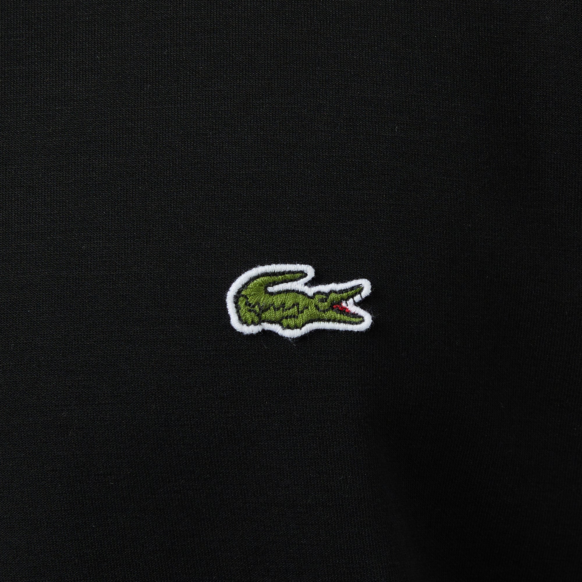 Lacoste Erkek Classic Fit Bisiklet Yaka Siyah Sweatshirt görsel 7