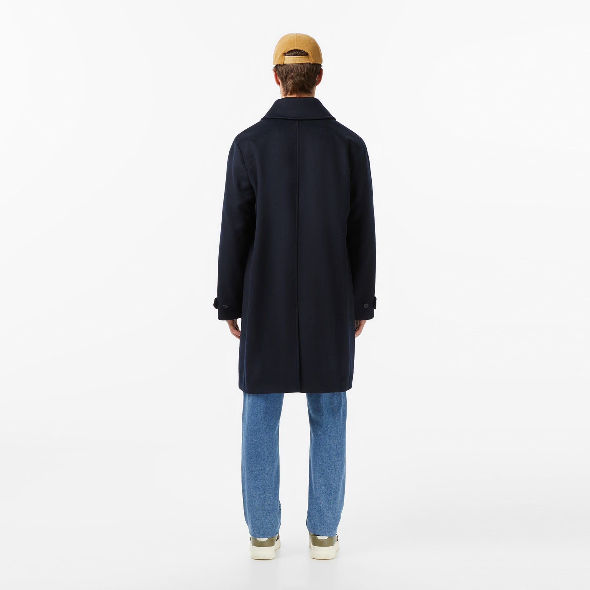 Erkek Regular Fit Yün Lacivert Kaban