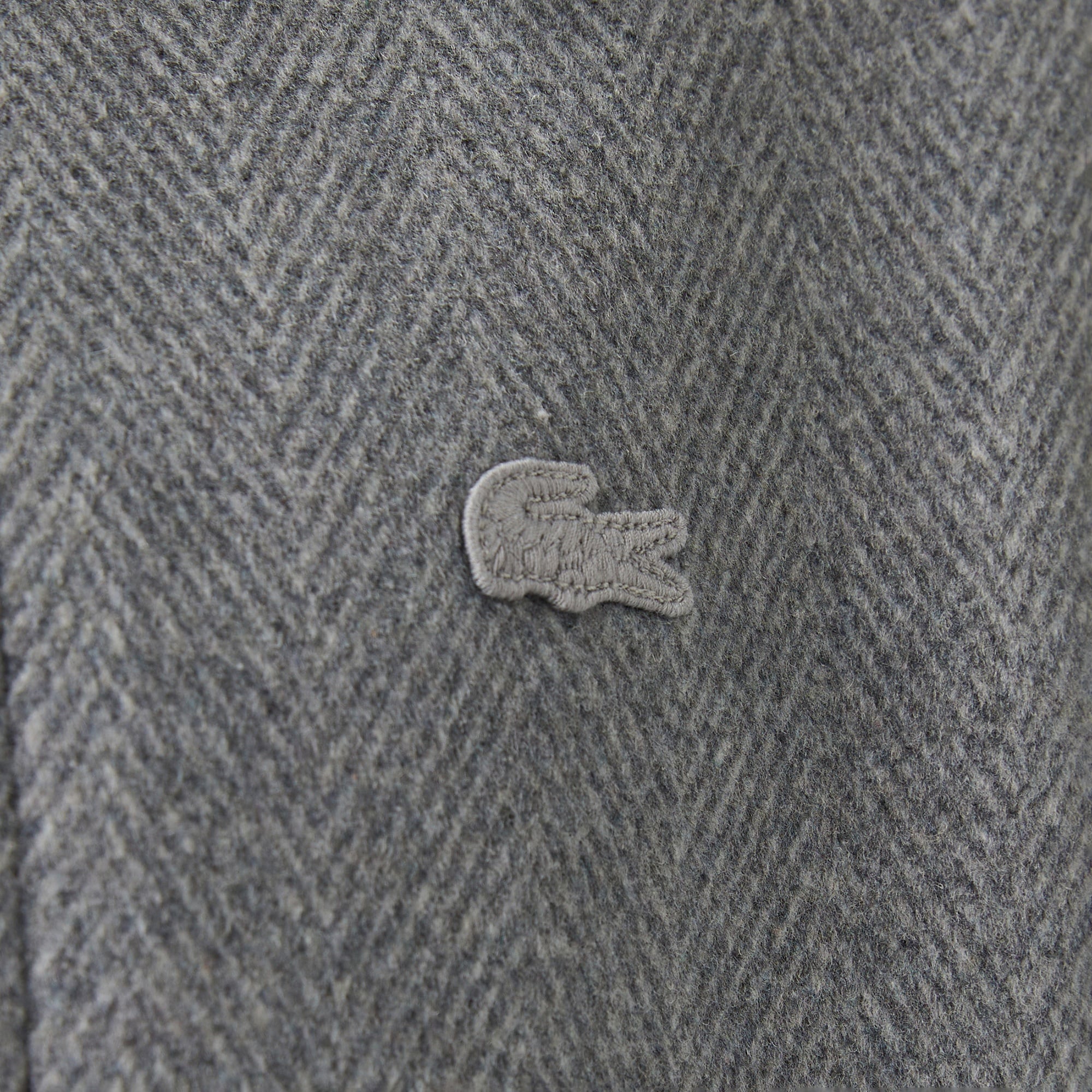 Erkek Regular Fit Yün Gri Kaban