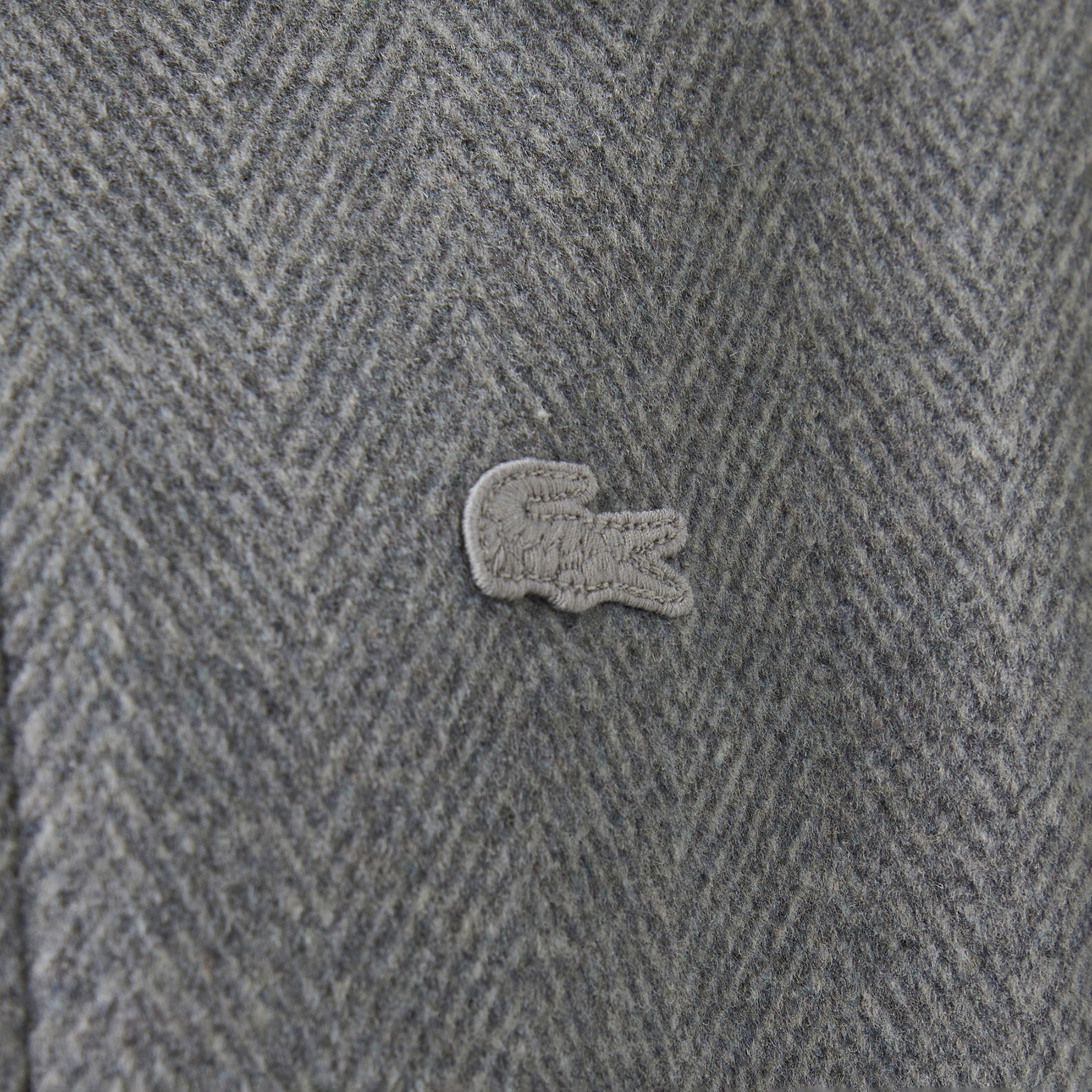 Erkek Regular Fit Yün Gri Kaban