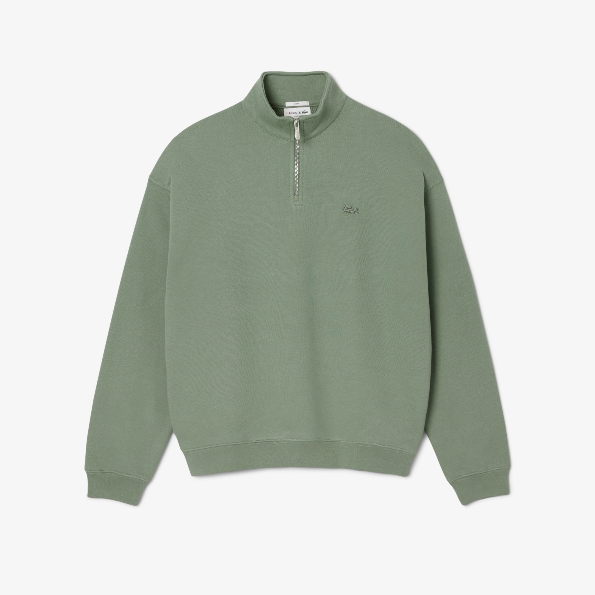 Erkek Yarım Fermuarlı Yeşil Sweatshirt